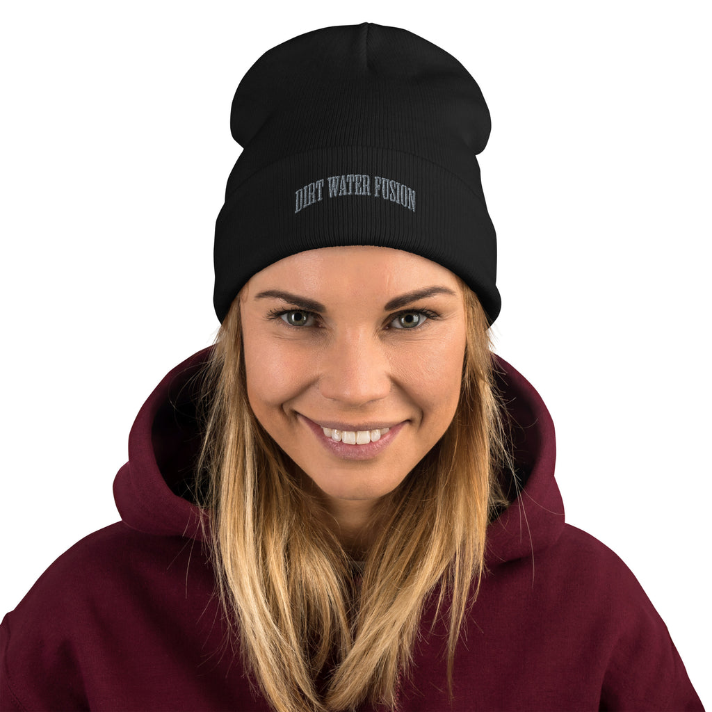Embroidered Beanie - Outdoor Adventure Winter Hat | Dirt Water Fusion image
