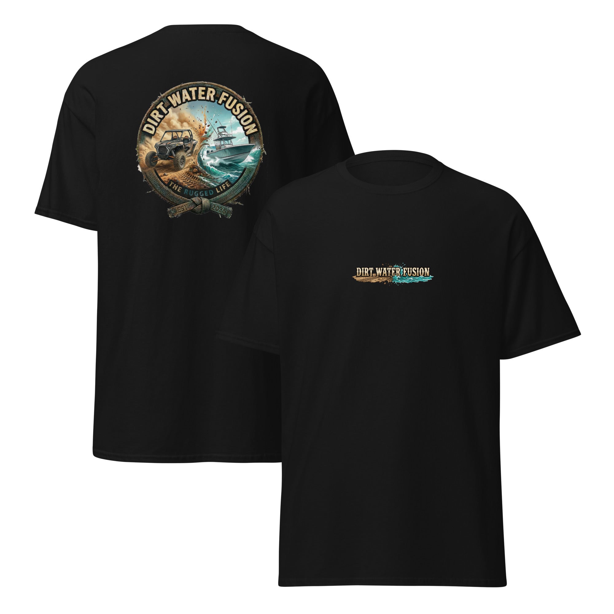 Side By Side & Boat Classic Tee - Off-Road Water Sports Shirt | Dirt Water Fusion image
