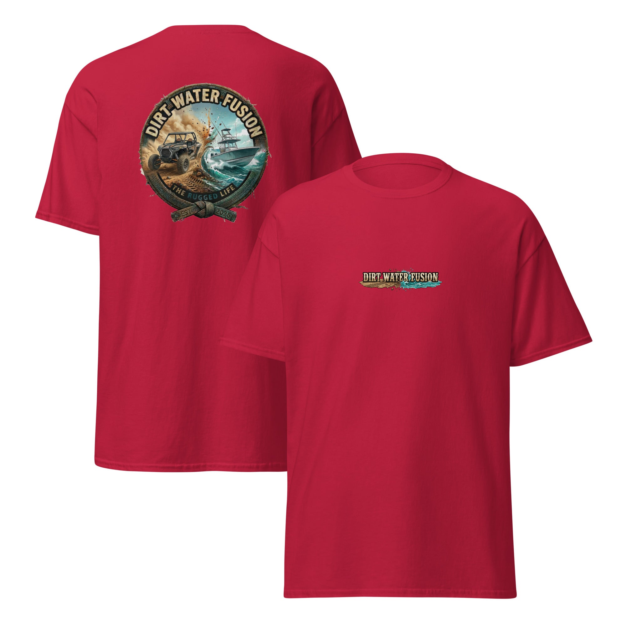 Side By Side & Boat Classic Tee - Off-Road Water Sports Shirt | Dirt Water Fusion image
