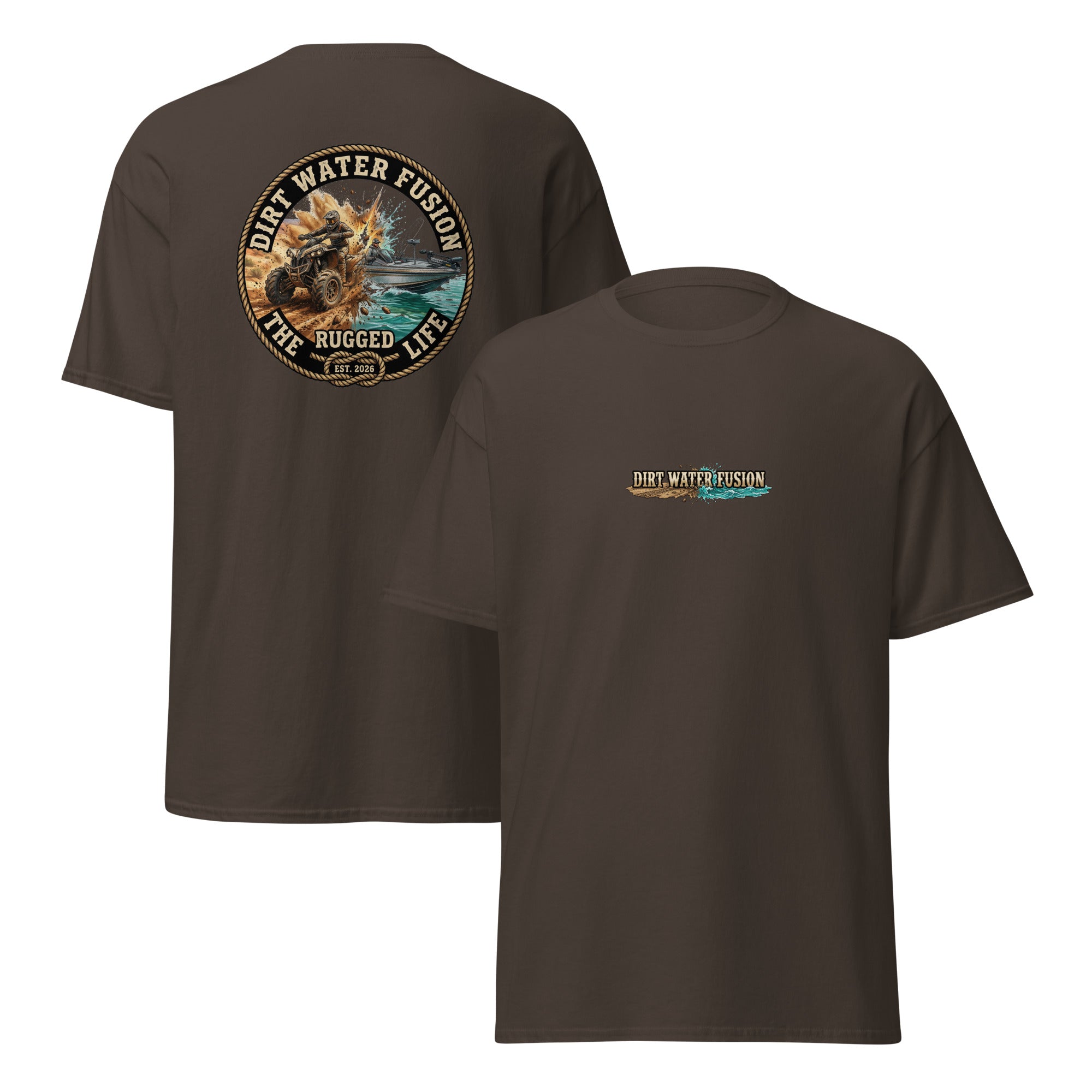 ATV & Bass Boat Classic Tee - Outdoor Adventure Shirt | Dirt Water Fusion image
