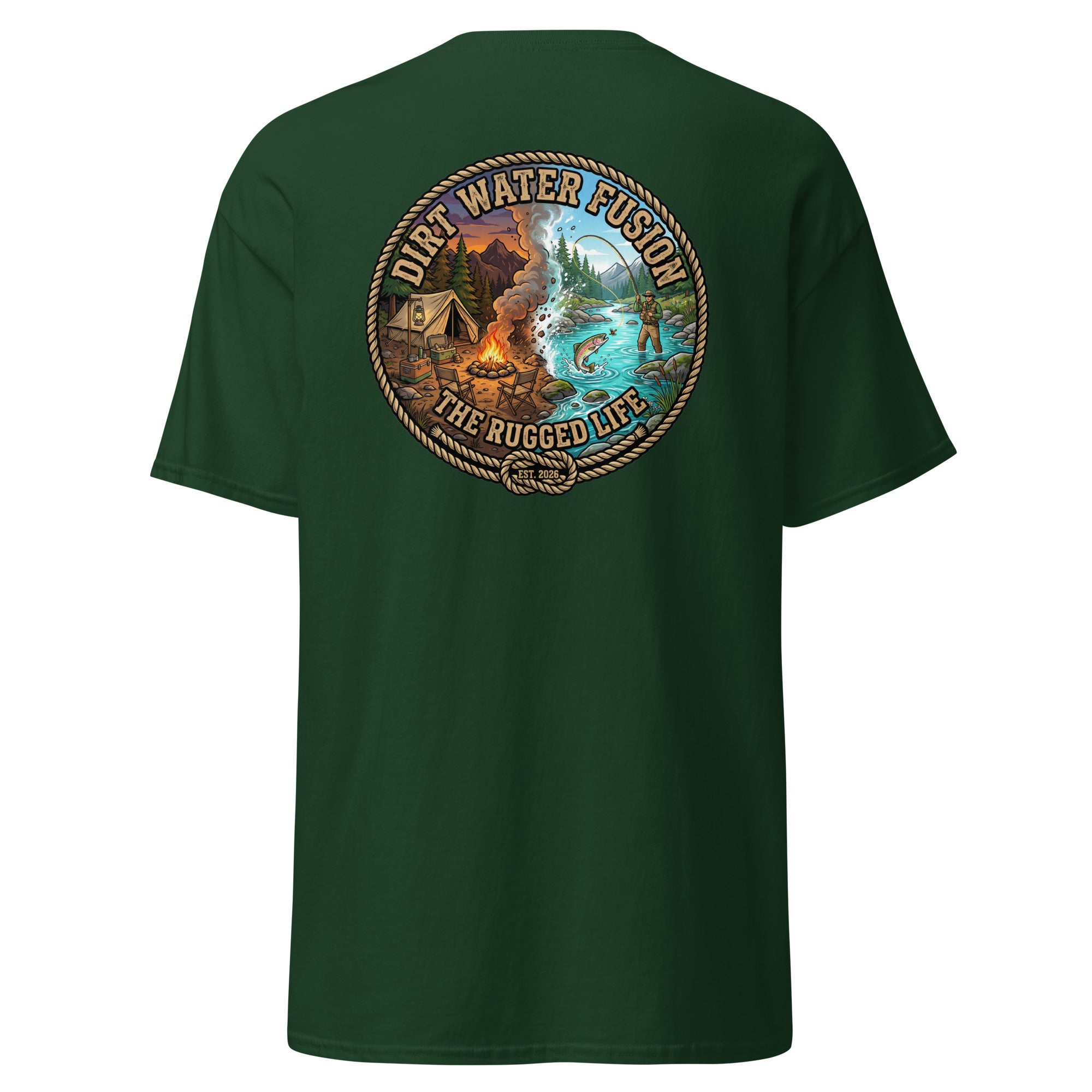 Camping & Fly Fishing Classic Tee - Outdoor Adventure Shirt | Dirt Water Fusion image
