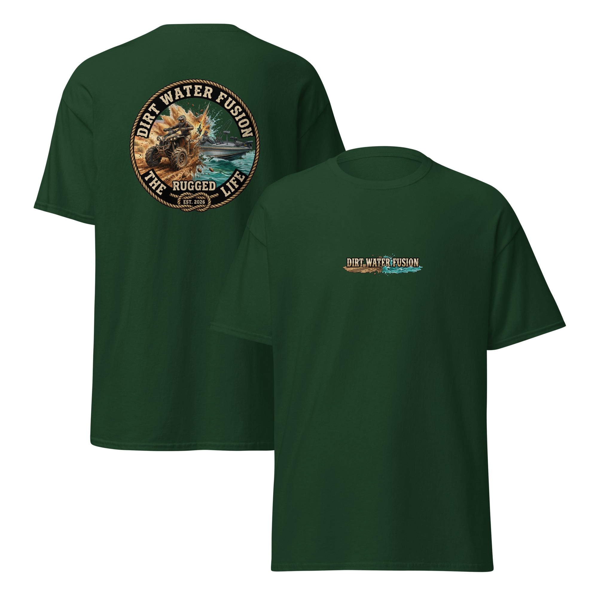ATV & Bass Boat Classic Tee - Outdoor Adventure Shirt | Dirt Water Fusion image
