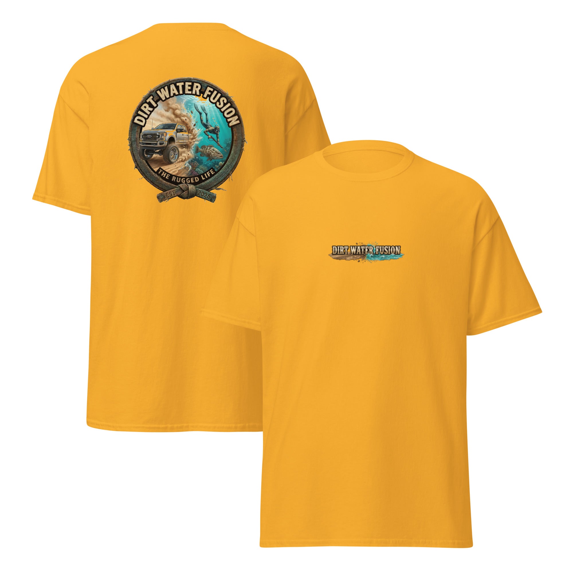 Truck & Spear Fishing Classic Tee - Adventure Lifestyle Shirt | Dirt Water Fusion image

