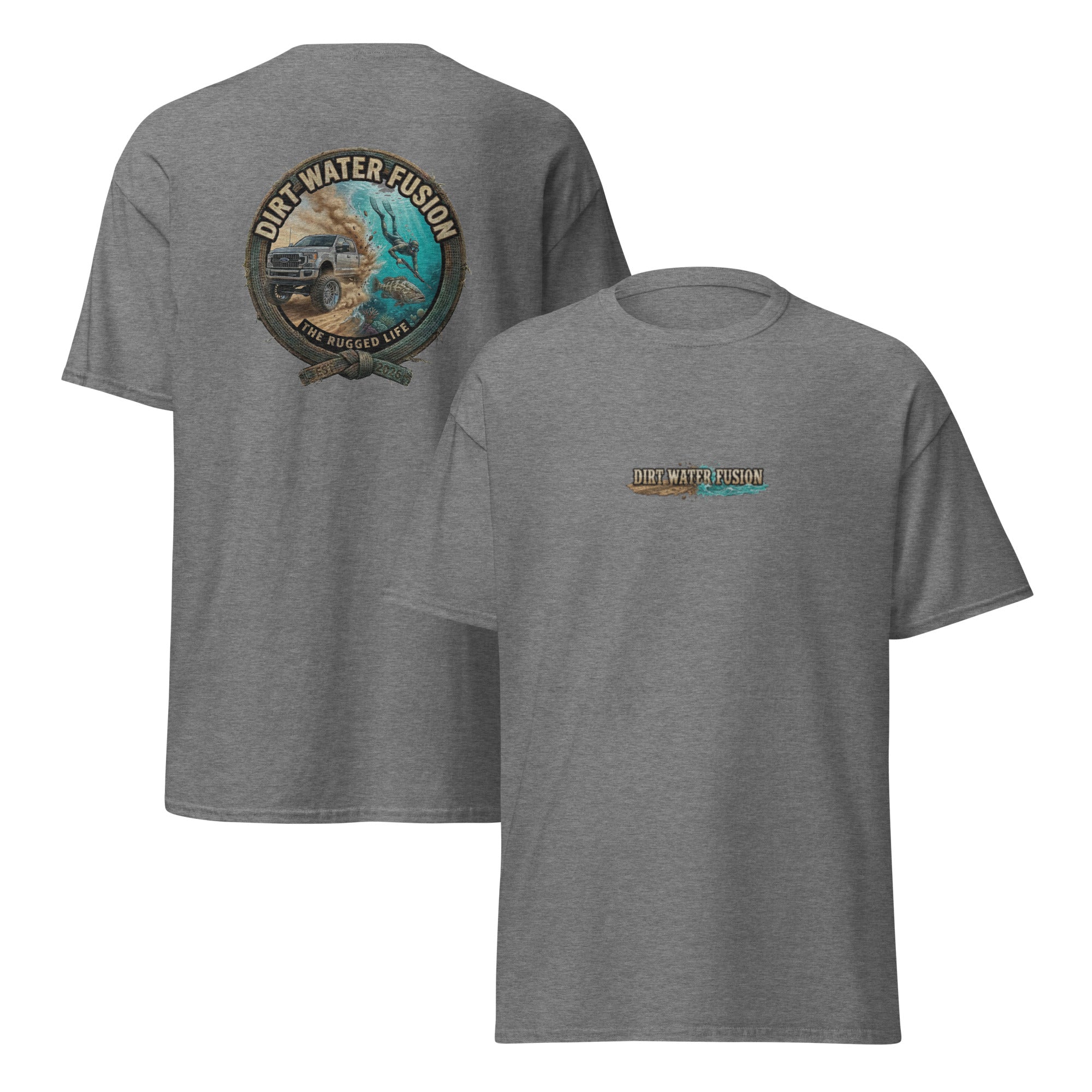 Truck & Spear Fishing Classic Tee - Adventure Lifestyle Shirt | Dirt Water Fusion image
