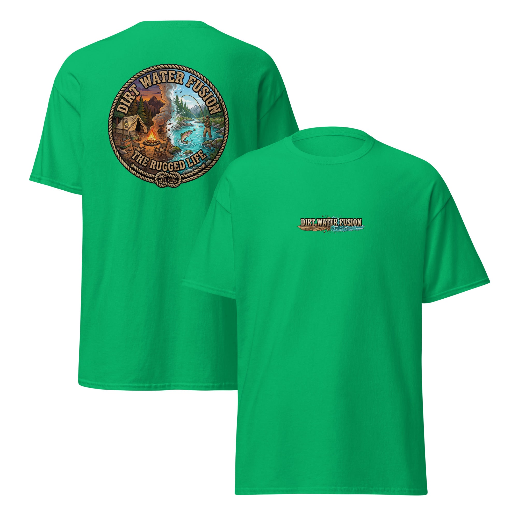 Camping & Fly Fishing Classic Tee - Outdoor Adventure Shirt | Dirt Water Fusion image
