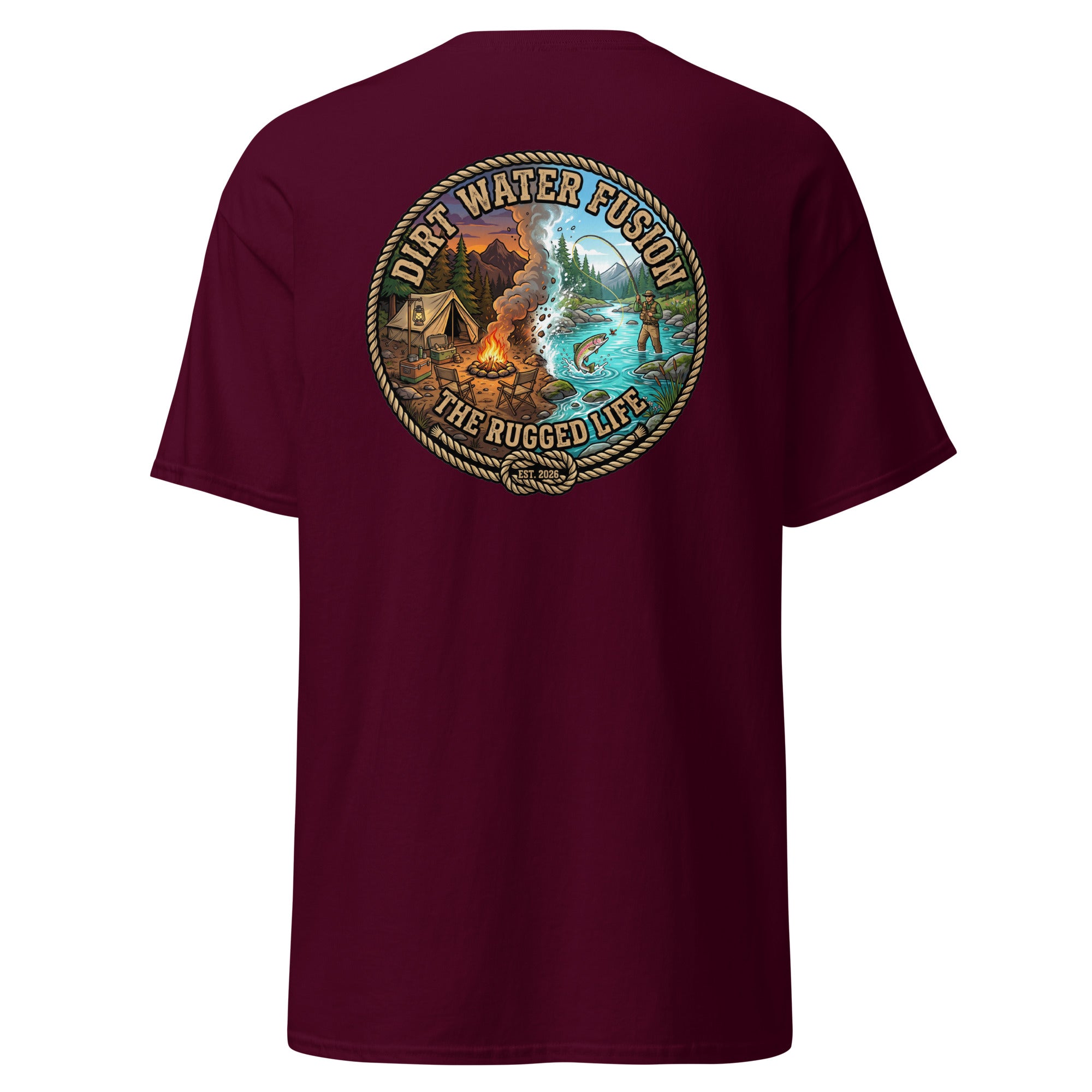 Camping & Fly Fishing Classic Tee - Outdoor Adventure Shirt | Dirt Water Fusion image

