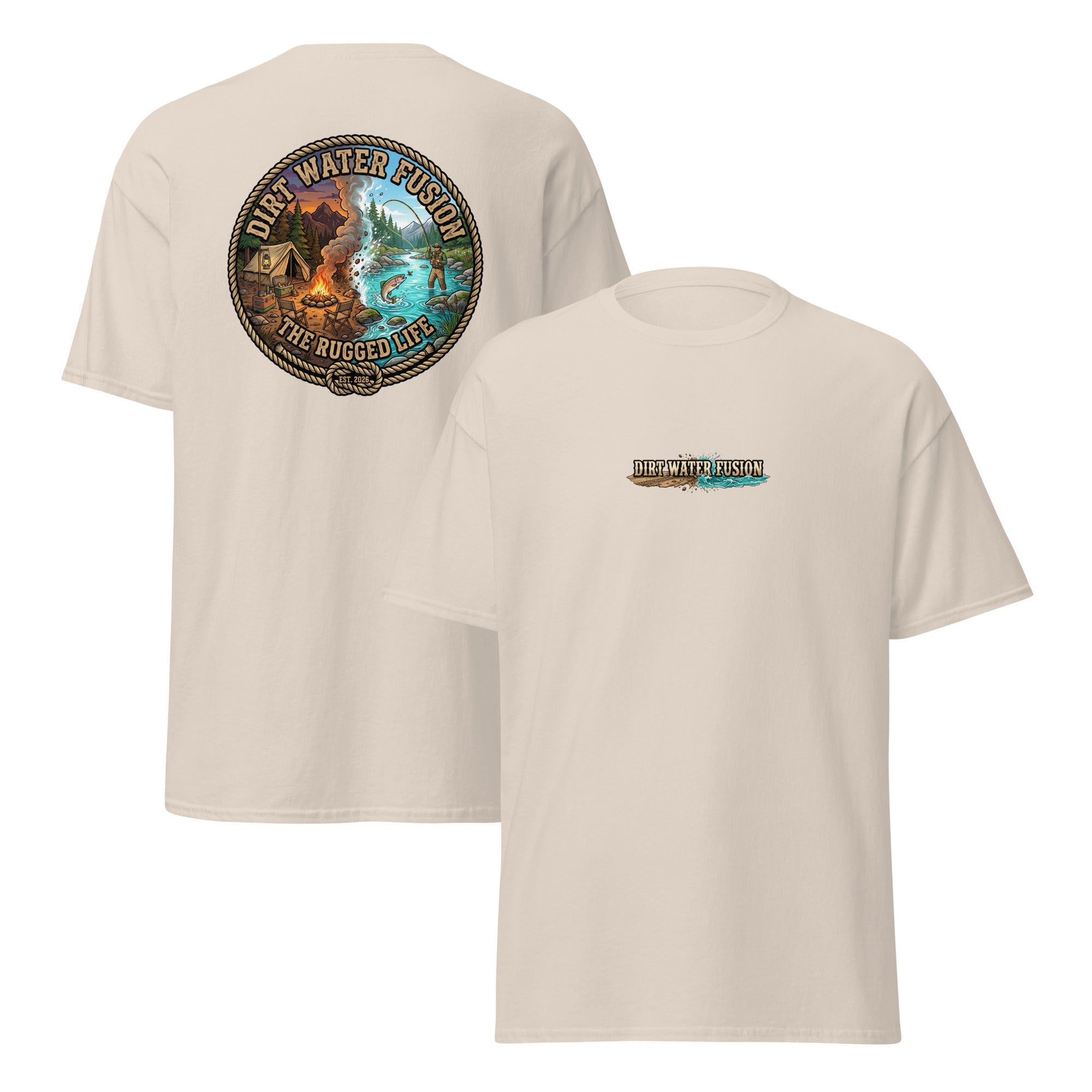 Camping & Fly Fishing Classic Tee - Outdoor Adventure Shirt | Dirt Water Fusion image
