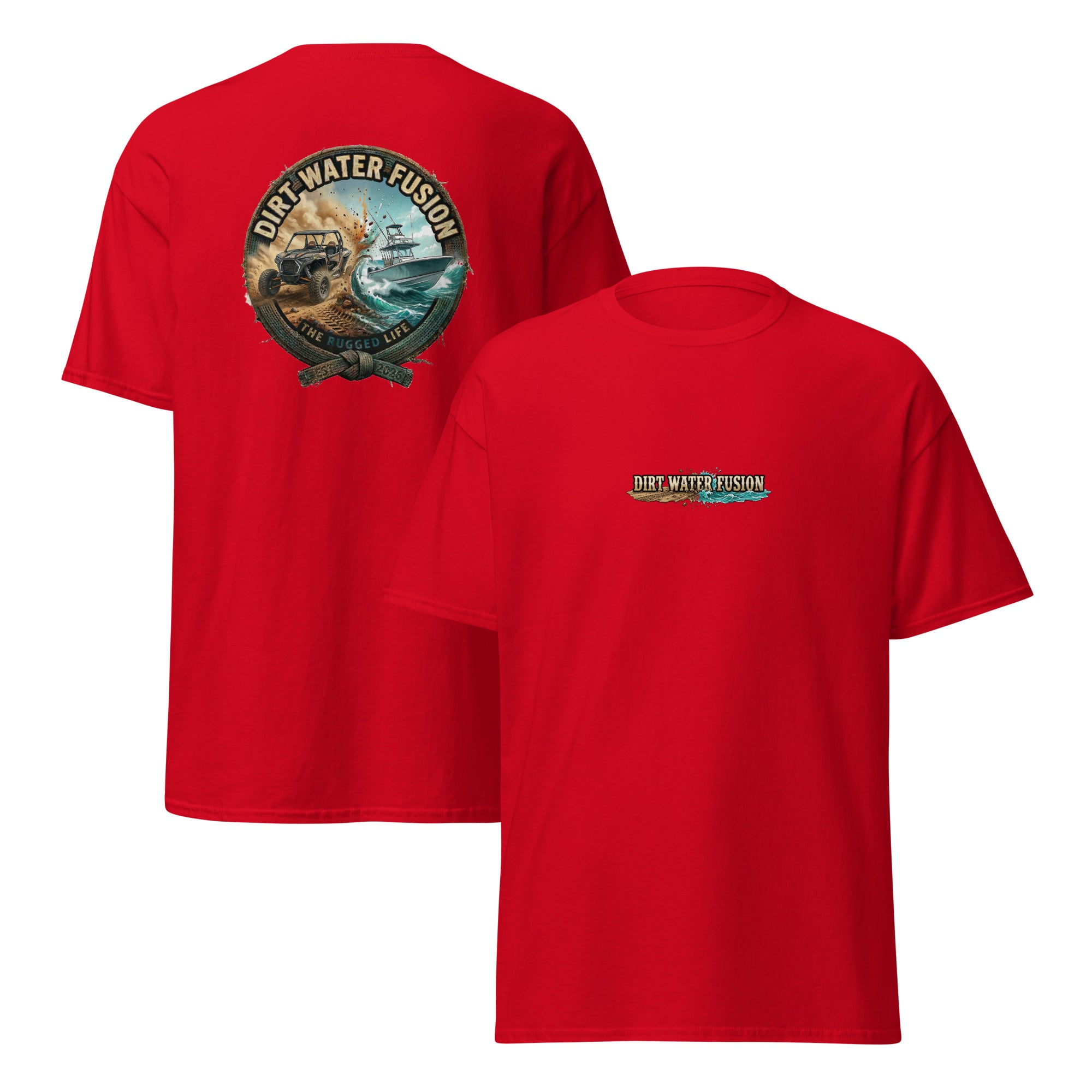 Side By Side & Boat Classic Tee - Off-Road Water Sports Shirt | Dirt Water Fusion image
