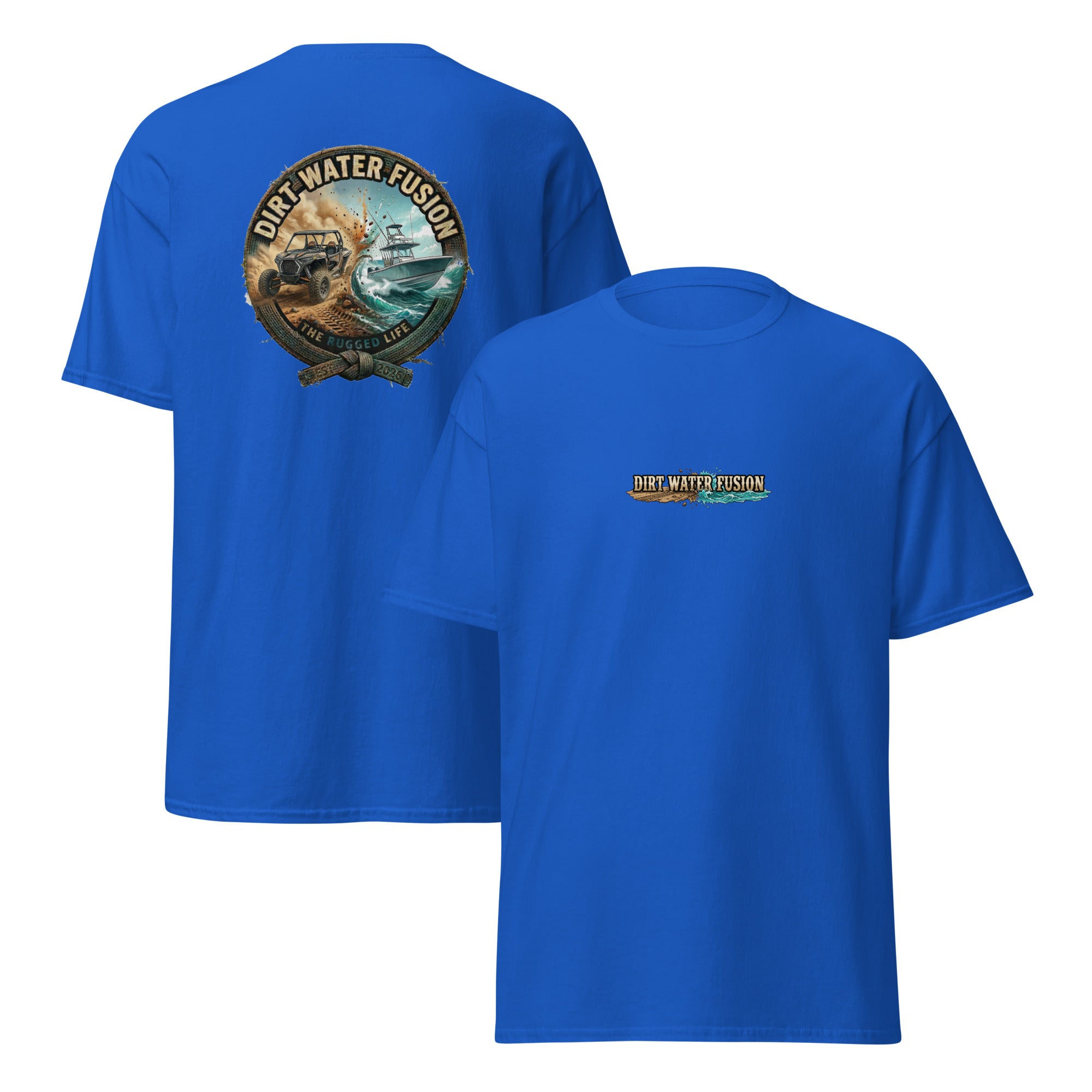 Side By Side & Boat Classic Tee - Off-Road Water Sports Shirt | Dirt Water Fusion image
