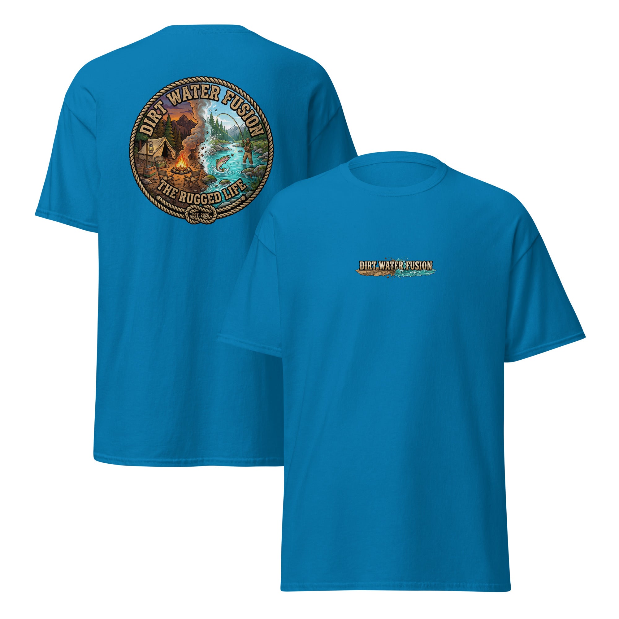 Camping & Fly Fishing Classic Tee - Outdoor Adventure Shirt | Dirt Water Fusion image
