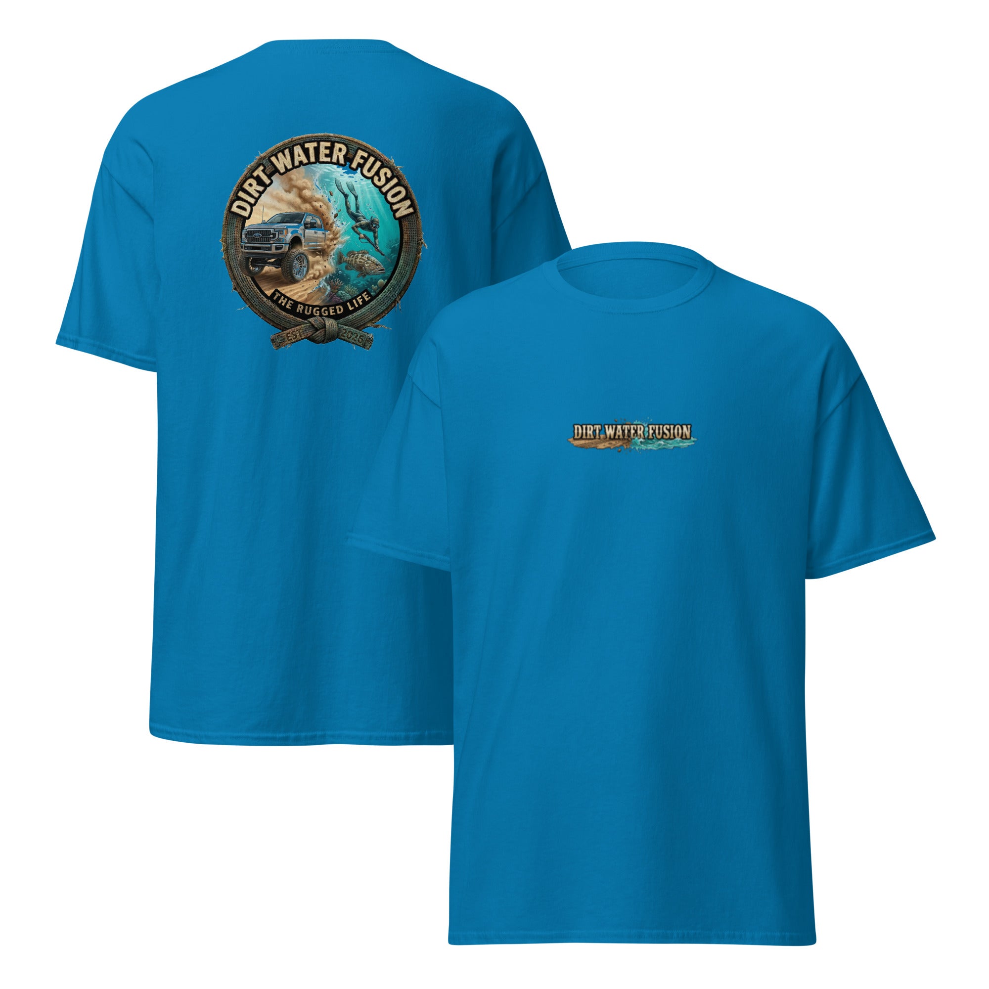 Truck & Spear Fishing Classic Tee - Adventure Lifestyle Shirt | Dirt Water Fusion image
