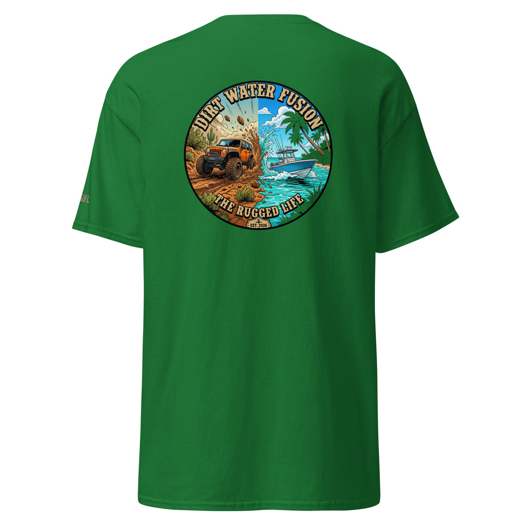 Jeep & Boat Classic Tee - Off-Road Water Adventure Shirt | Dirt Water Fusion image
