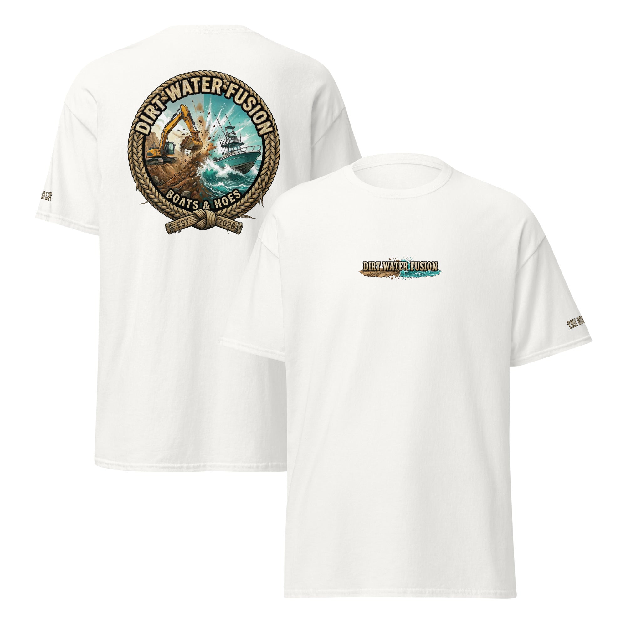 Boats & Hoes Short Sleeve Tee - Water Sports Lifestyle Shirt | Dirt Water Fusion image
