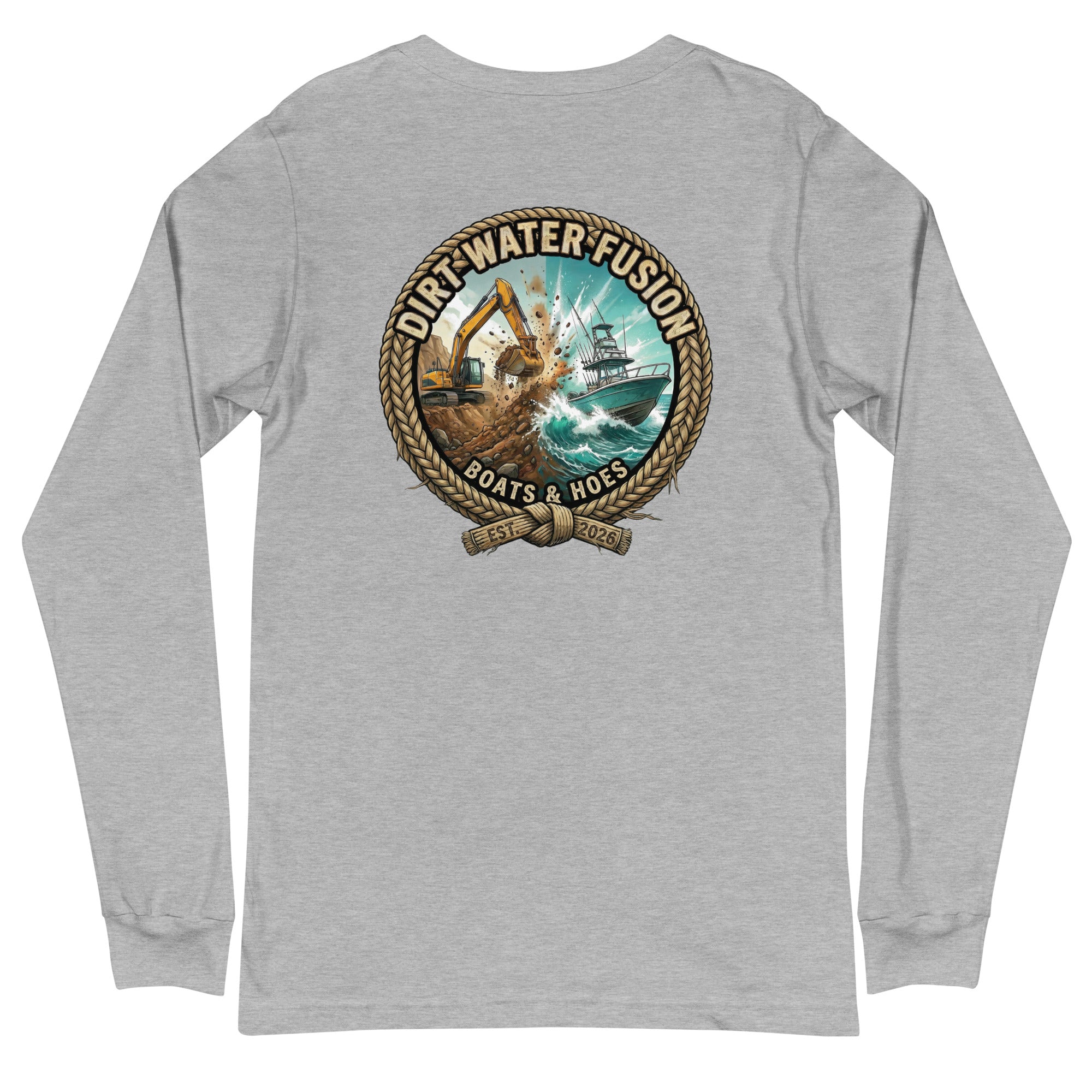 Boats & Hoes Long Sleeve Tee - Water Sports Lifestyle Shirt | Dirt Water Fusion image