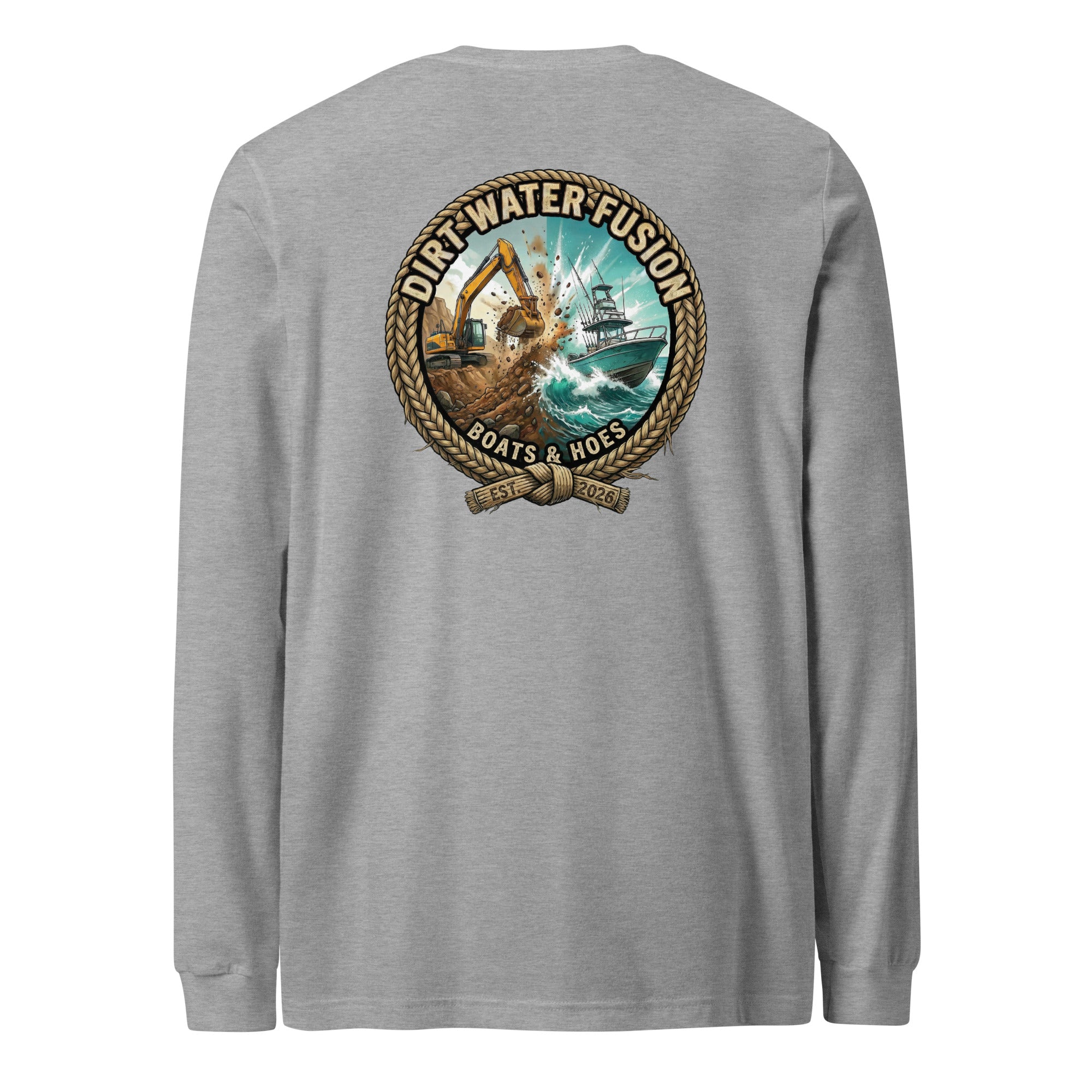 Boats & Hoes Long Sleeve Tee - Water Sports Lifestyle Shirt | Dirt Water Fusion image
