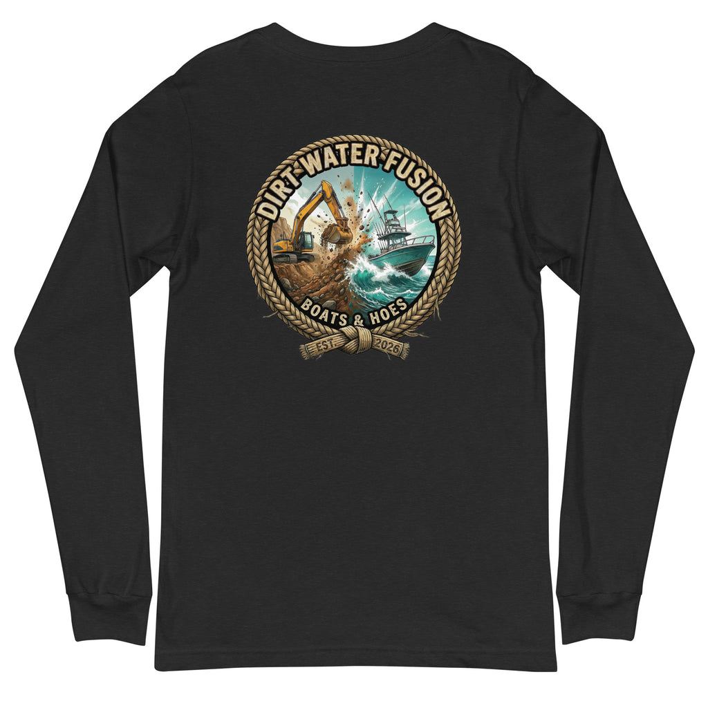 Boats & Hoes Long Sleeve Tee - Water Sports Lifestyle Shirt | Dirt Water Fusion image
