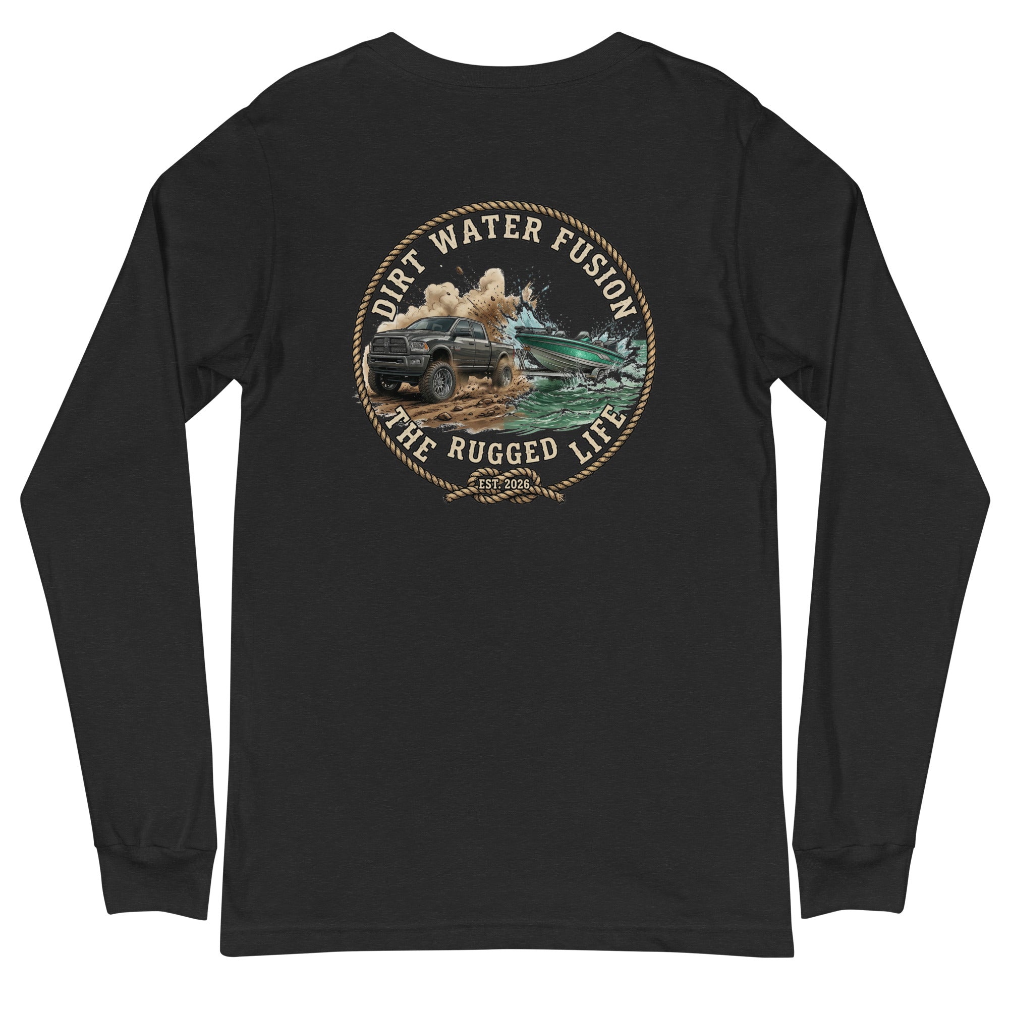 Dodge Truck Pull Long Sleeve Tee - Truck & Boat Lovers Shirt | Dirt Water Fusion image
