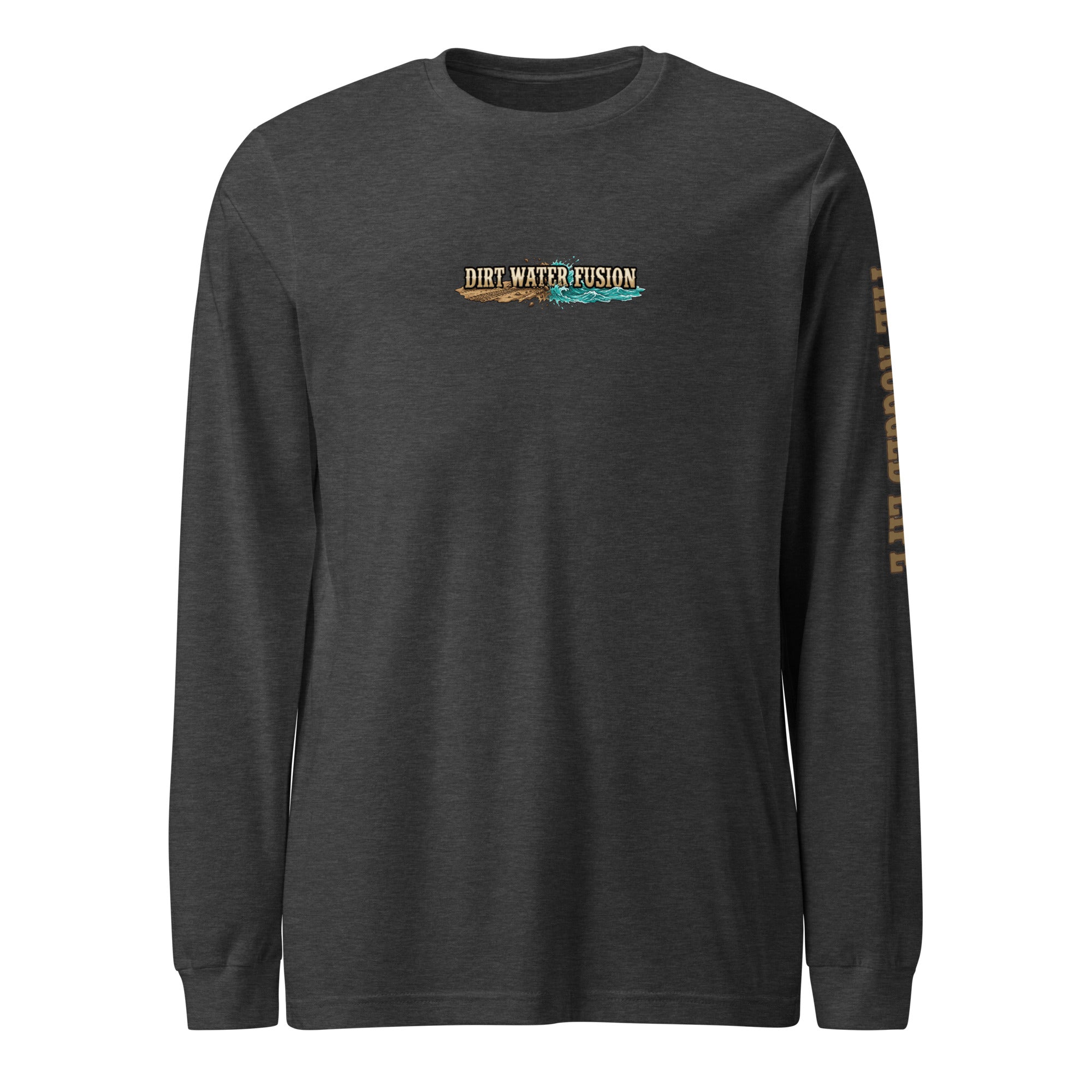 Camping & Fly Fishing Long Sleeve Tee - Outdoor Adventure Shirt | Dirt Water Fusion image
