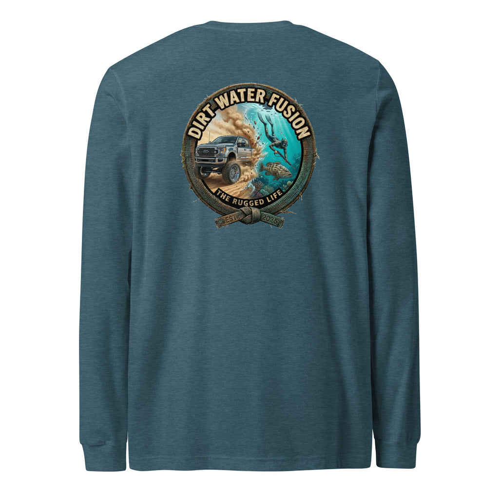 Truck & Spear Fishing Long Sleeve Tee - Adventure Lifestyle Shirt | Dirt Water Fusion image
