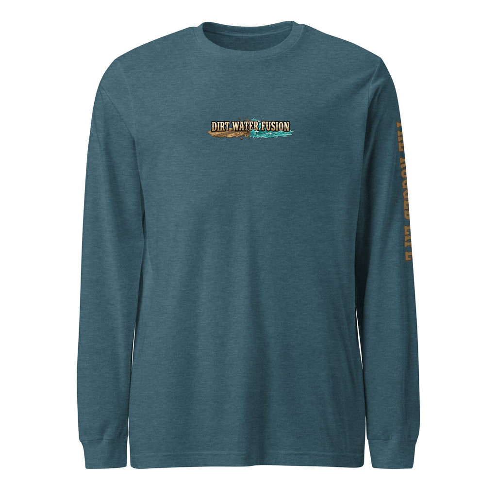 Camping & Fly Fishing Long Sleeve Tee - Outdoor Adventure Shirt | Dirt Water Fusion image
