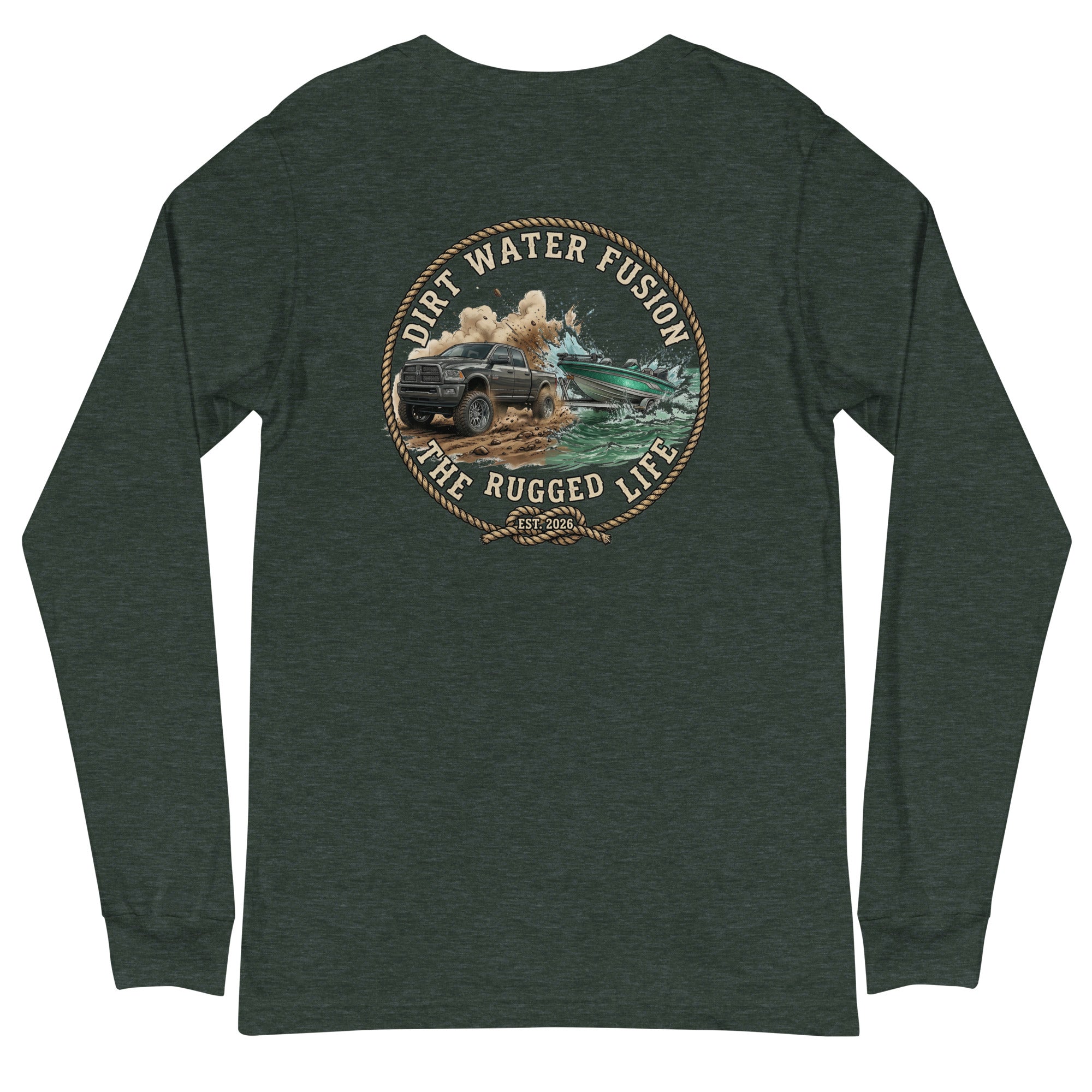 Dodge Truck Pull Long Sleeve Tee - Truck & Boat Lovers Shirt | Dirt Water Fusion image
