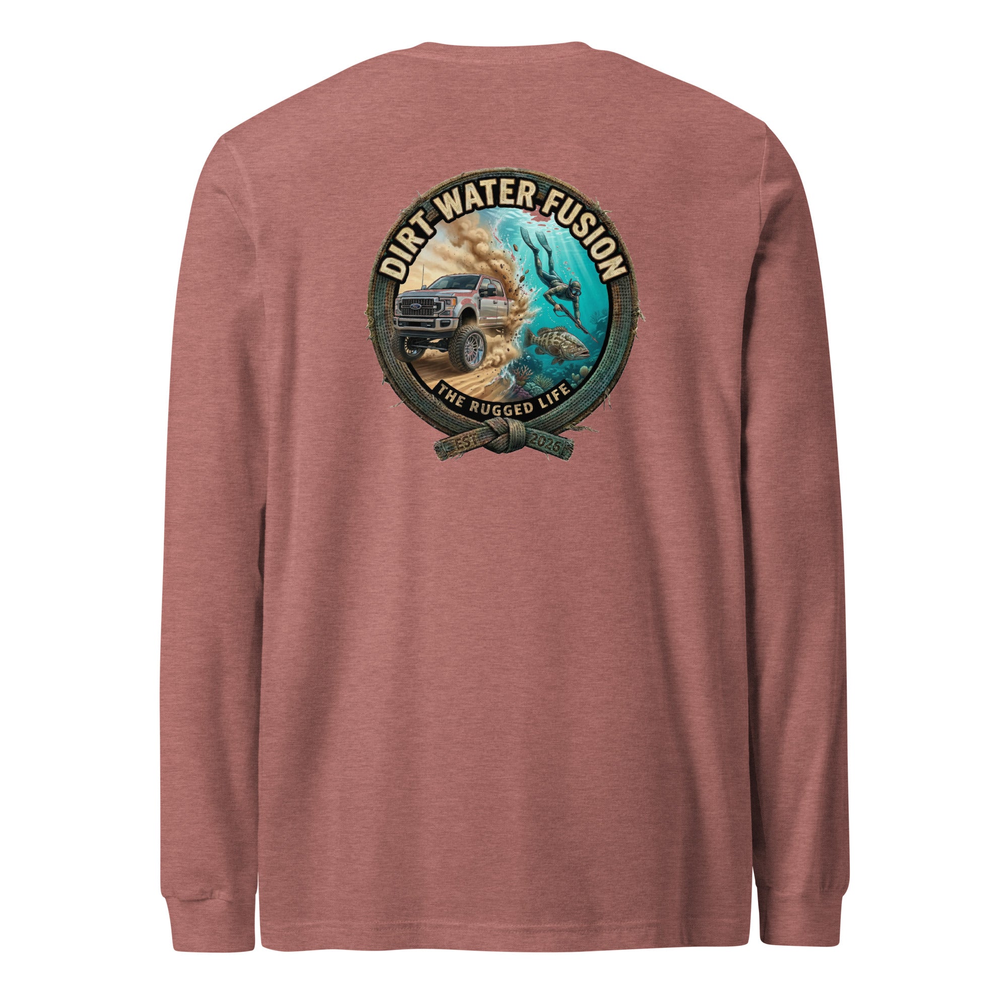 Truck & Spear Fishing Long Sleeve Tee - Adventure Lifestyle Shirt | Dirt Water Fusion image
