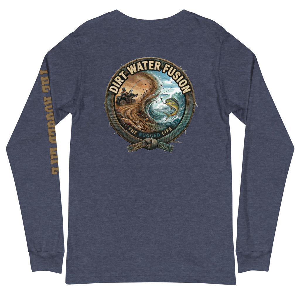 ATV Boating Fishing Mahi  Long Sleeve Tee - Dirt Water Fusion Relaxed Vibe image