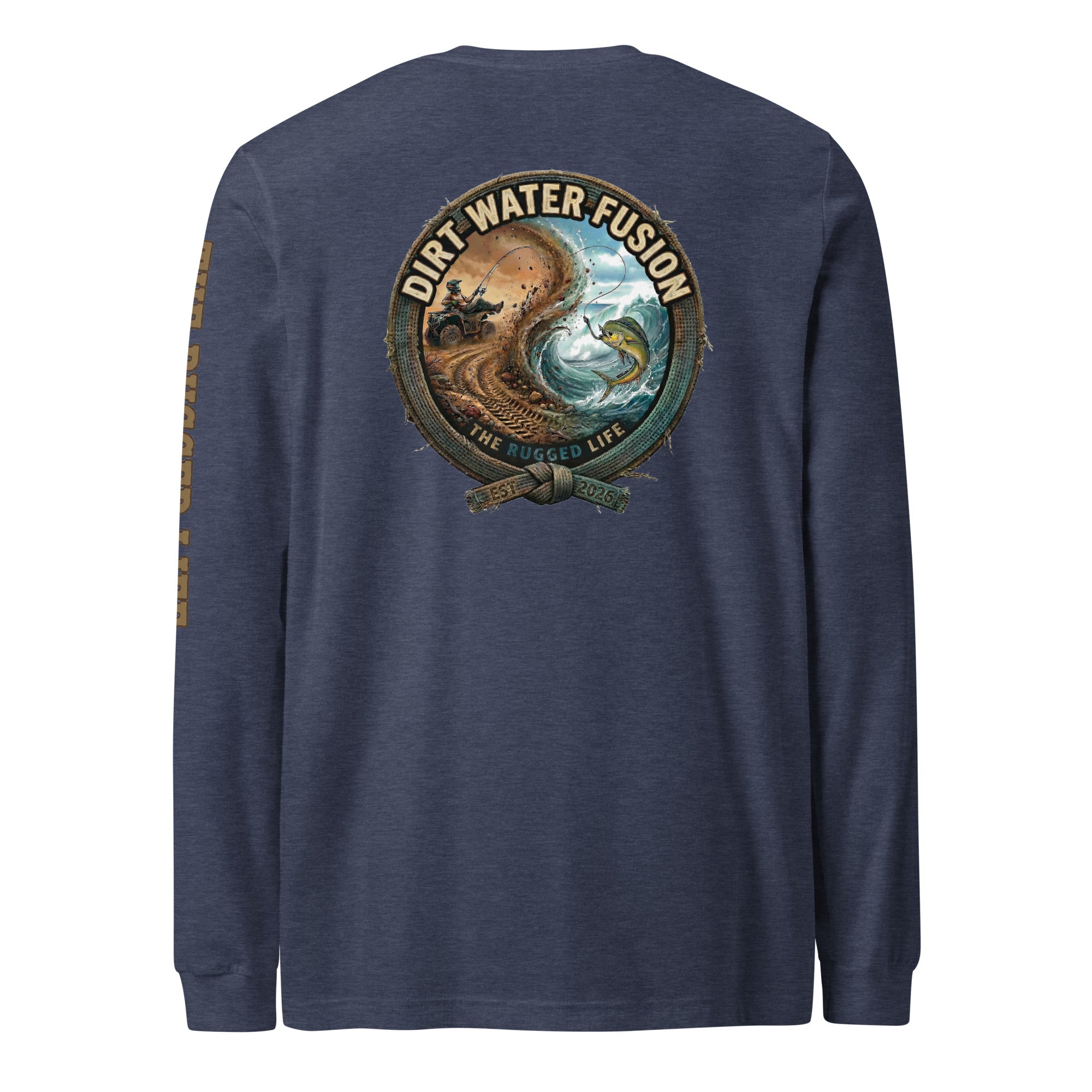 ATV Boating Fishing Mahi  Long Sleeve Tee - Dirt Water Fusion Relaxed Vibe image
