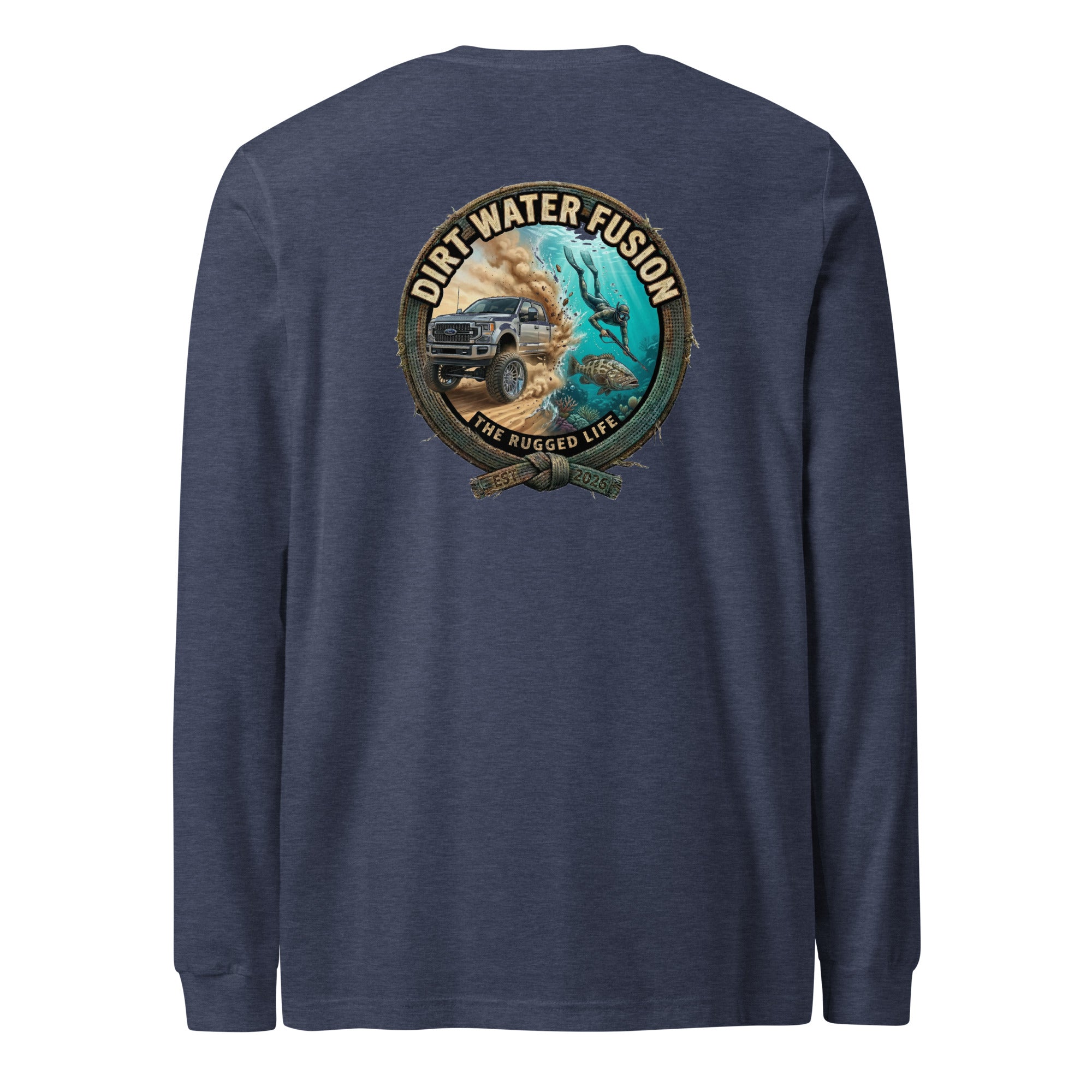 Truck & Spear Fishing Long Sleeve Tee - Adventure Lifestyle Shirt | Dirt Water Fusion image
