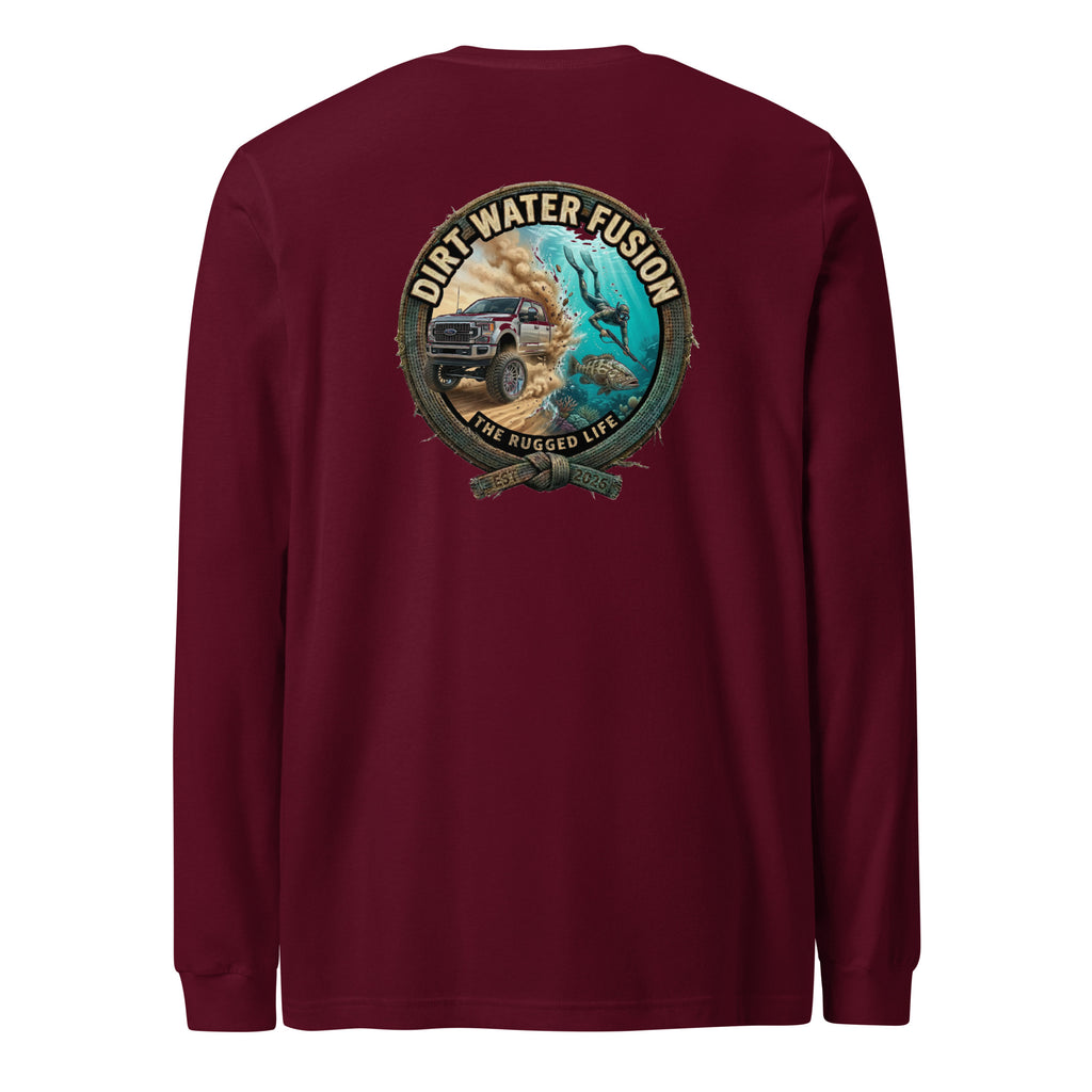 Truck & Spear Fishing Long Sleeve Tee - Adventure Lifestyle Shirt | Dirt Water Fusion image
