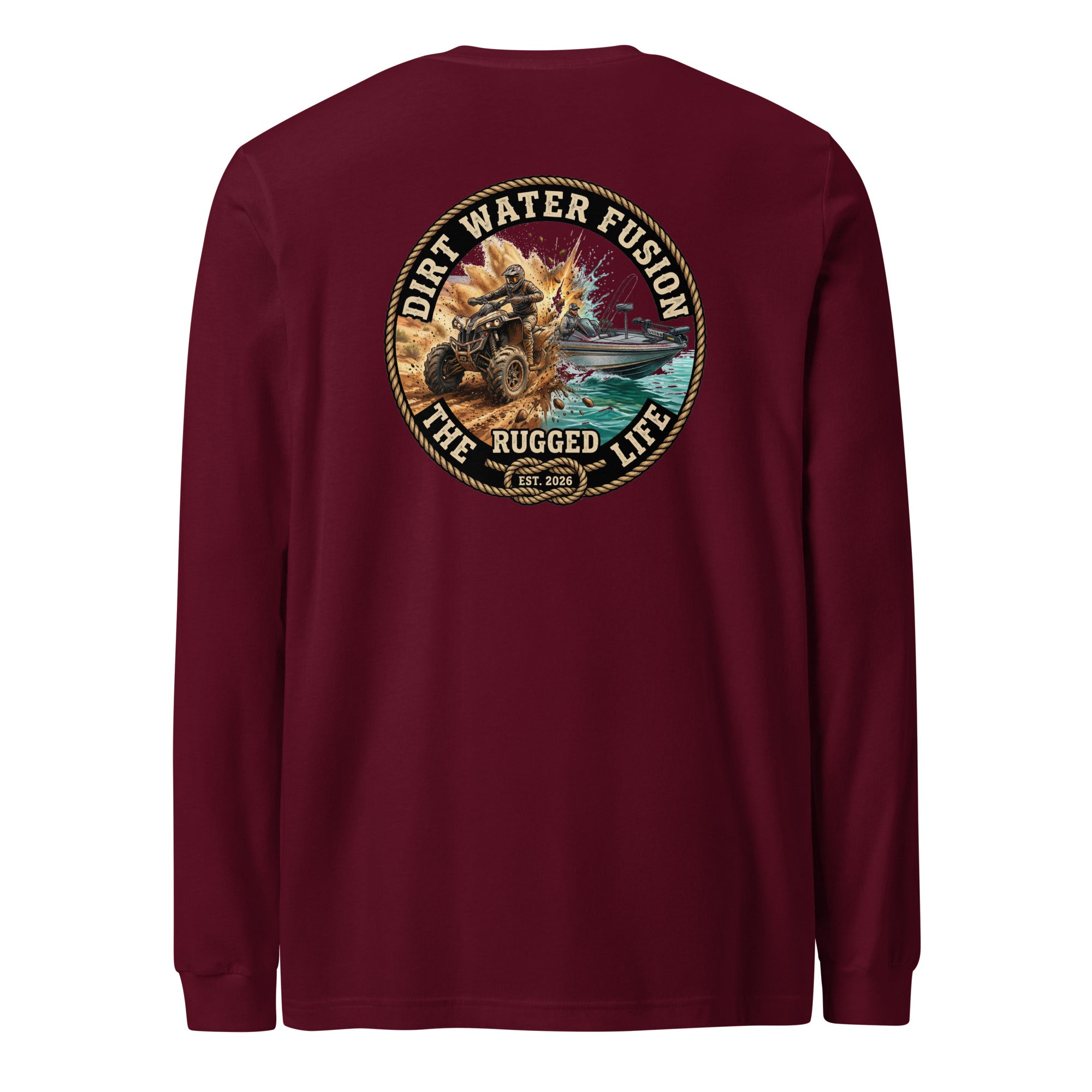 ATV & Bass Boat Long Sleeve Tee - Outdoor Adventure Shirt | Dirt Water Fusion image
