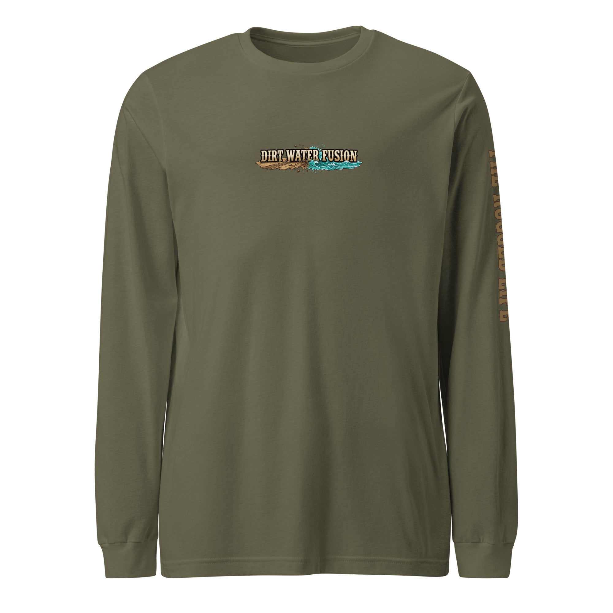 Camping & Fly Fishing Long Sleeve Tee - Outdoor Adventure Shirt | Dirt Water Fusion image
