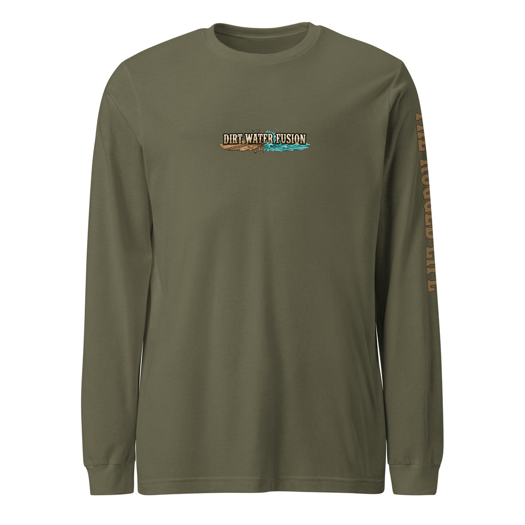 Jeep & Boat Long Sleeve Tee - Off-Road Water Adventure Shirt | Dirt Water Fusion image
