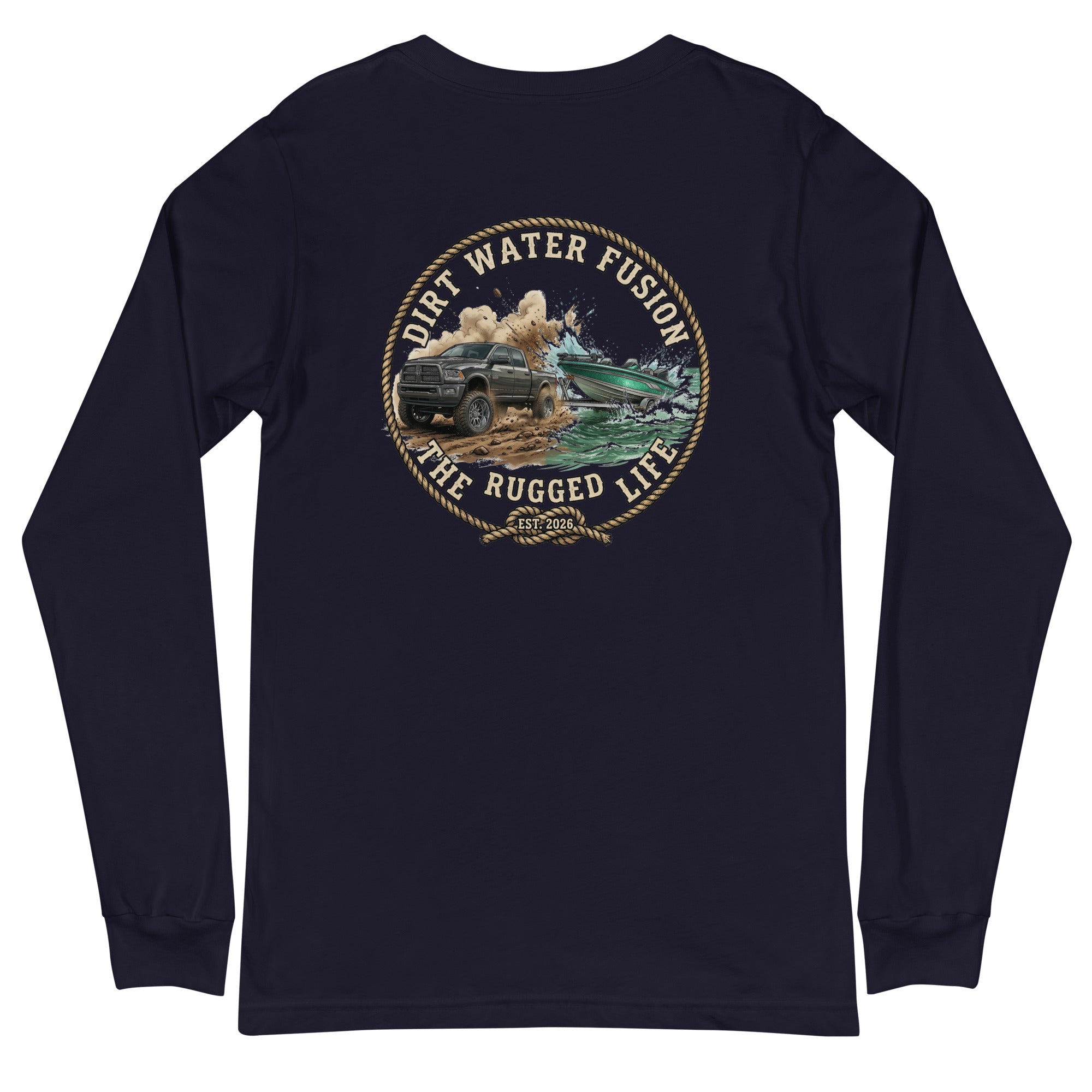 Dodge Truck Pull Long Sleeve Tee - Truck & Boat Lovers Shirt | Dirt Water Fusion image

