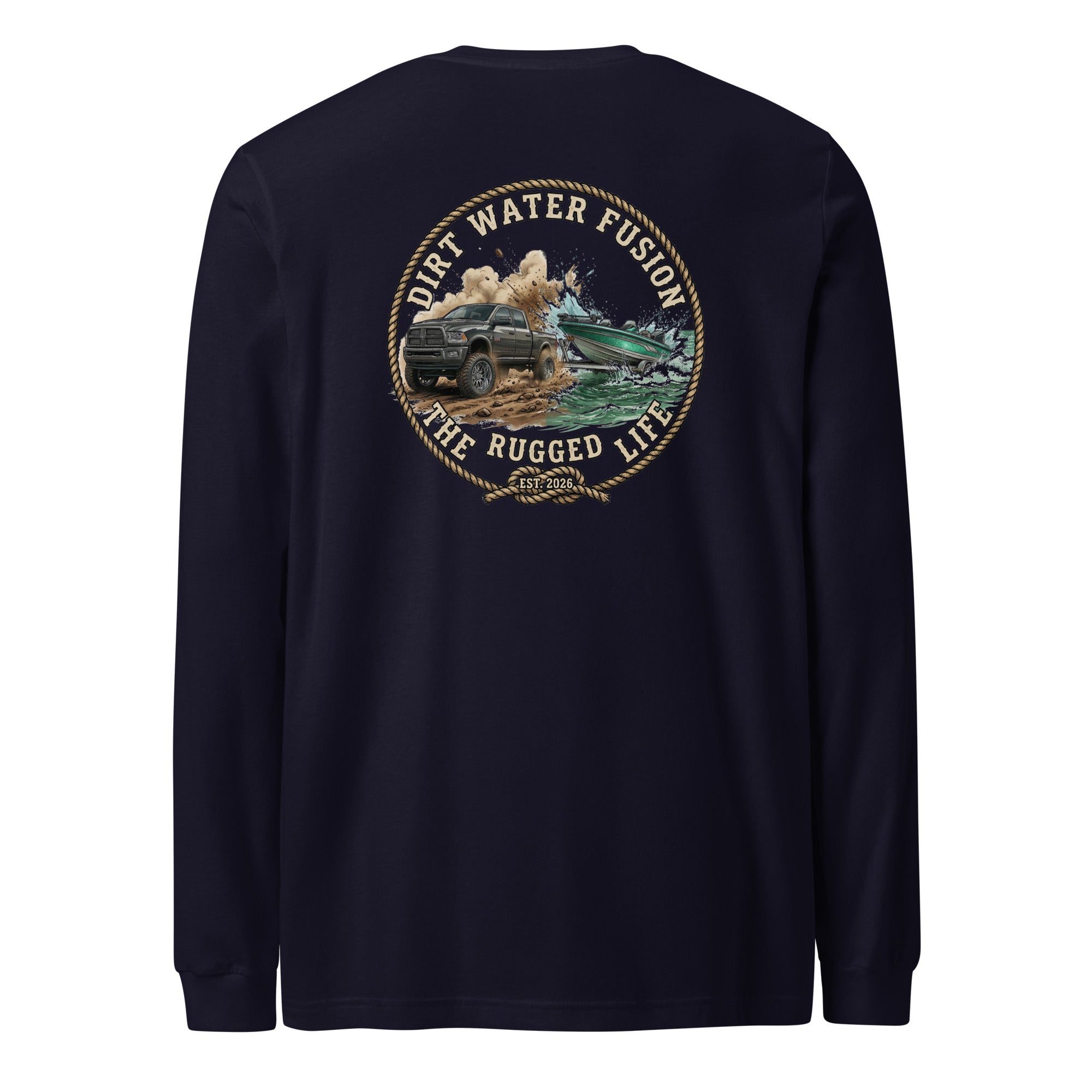 Dodge Truck Pull Long Sleeve Tee - Truck & Boat Lovers Shirt | Dirt Water Fusion image

