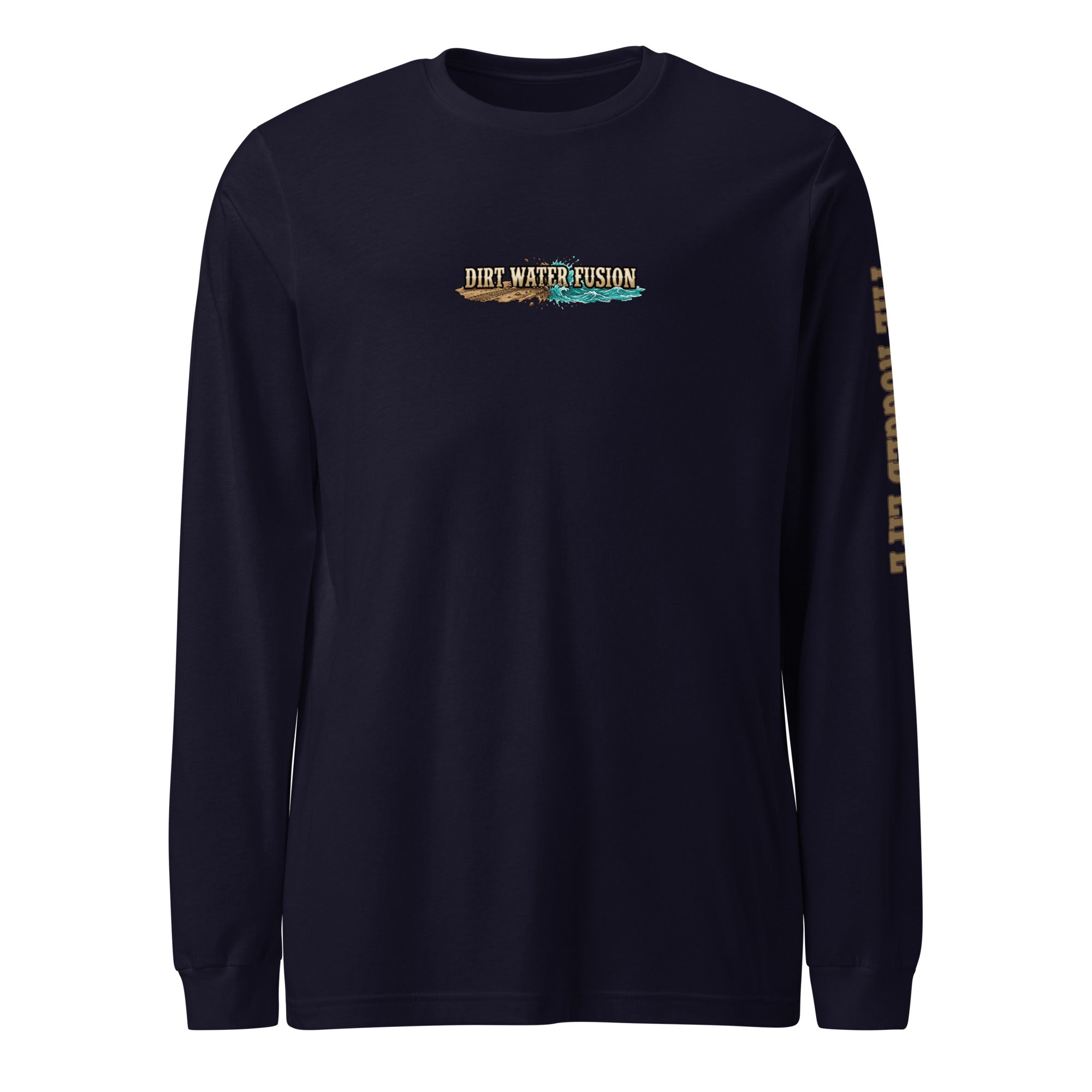 Camping & Fly Fishing Long Sleeve Tee - Outdoor Adventure Shirt | Dirt Water Fusion image
