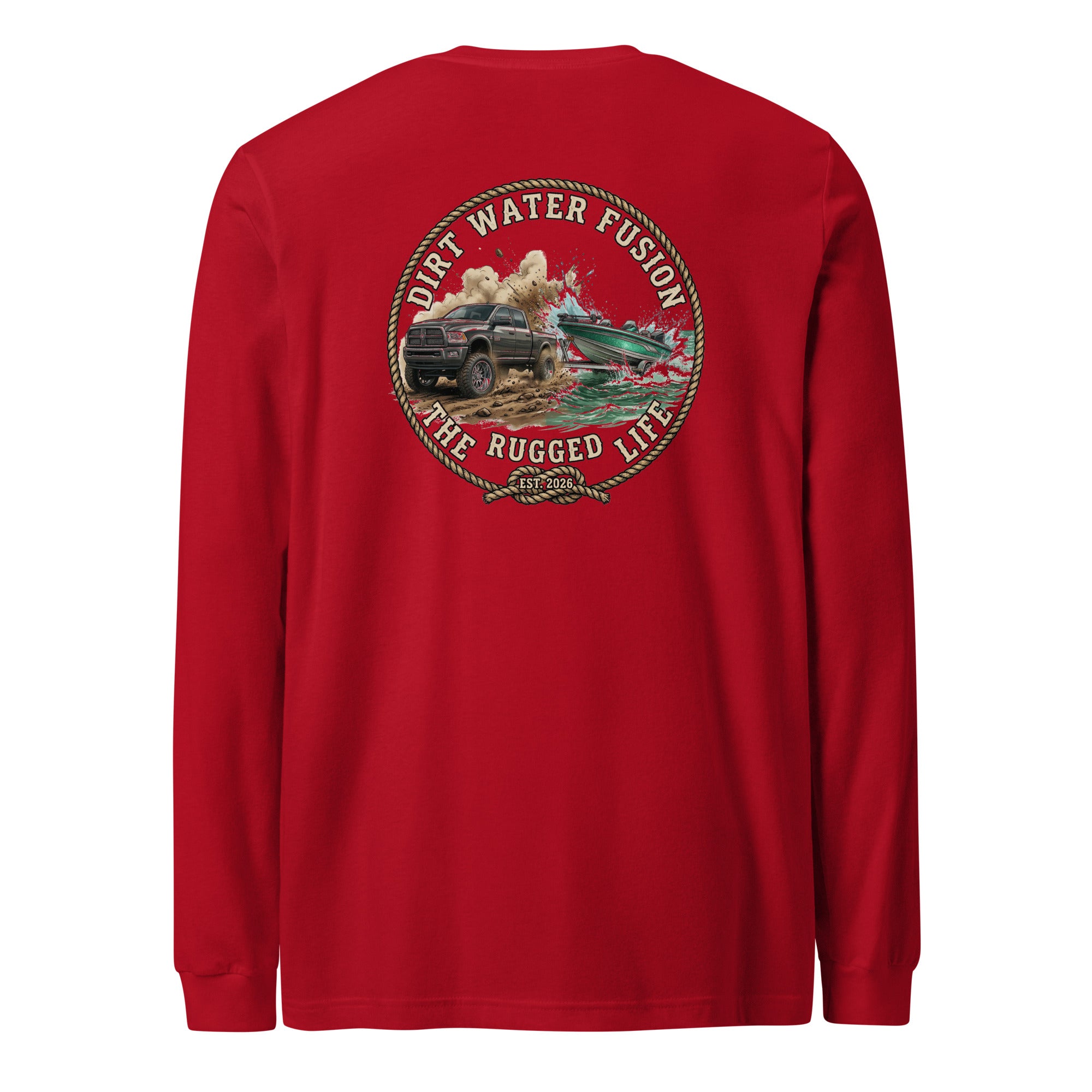Dodge Truck Pull Long Sleeve Tee - Truck & Boat Lovers Shirt | Dirt Water Fusion image
