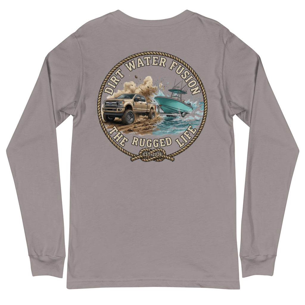 Ford Pickup Truck & Boat Long Sleeve Tee - Truck Boat Lovers Shirt | Dirt Water Fusion image

