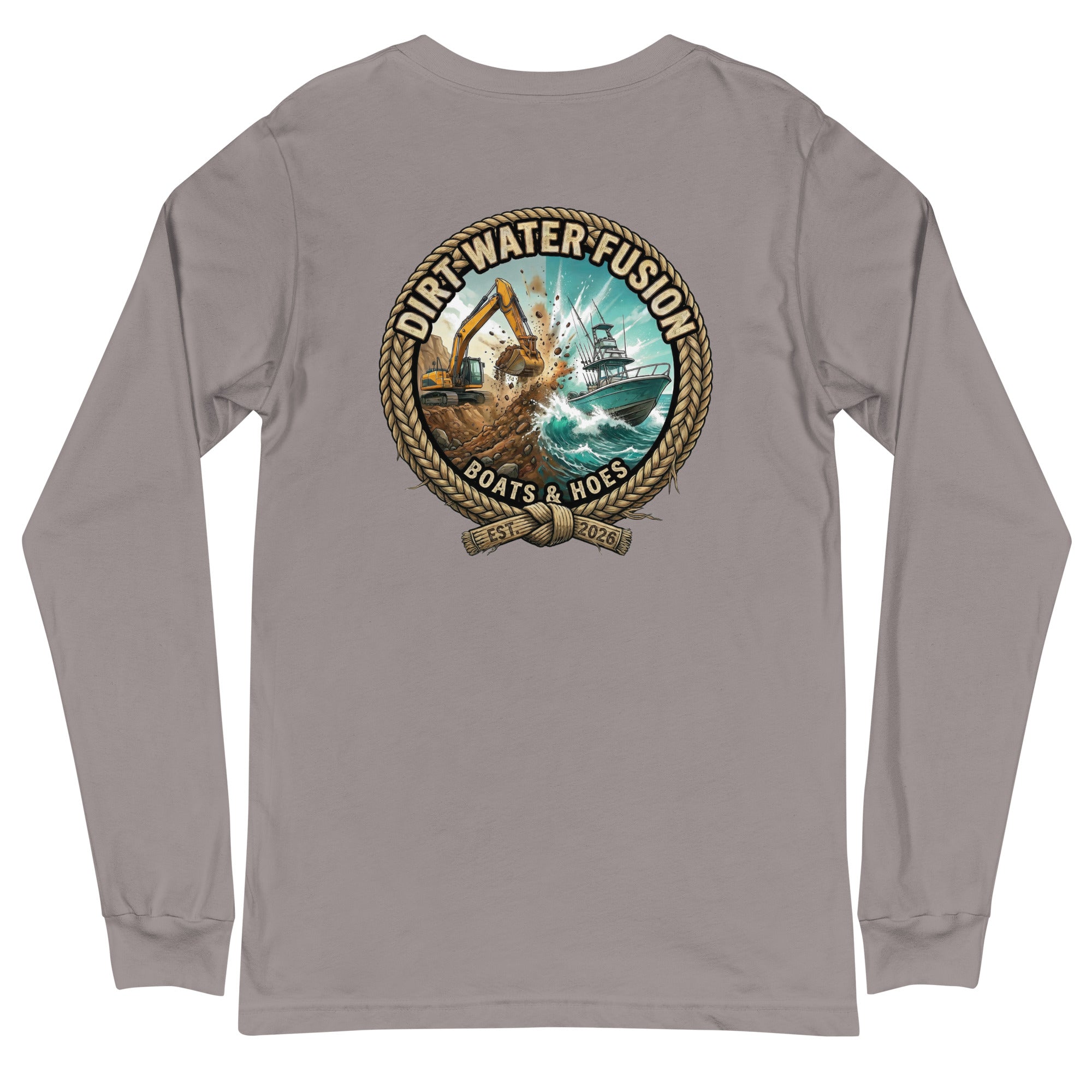 Boats & Hoes Long Sleeve Tee - Water Sports Lifestyle Shirt | Dirt Water Fusion image