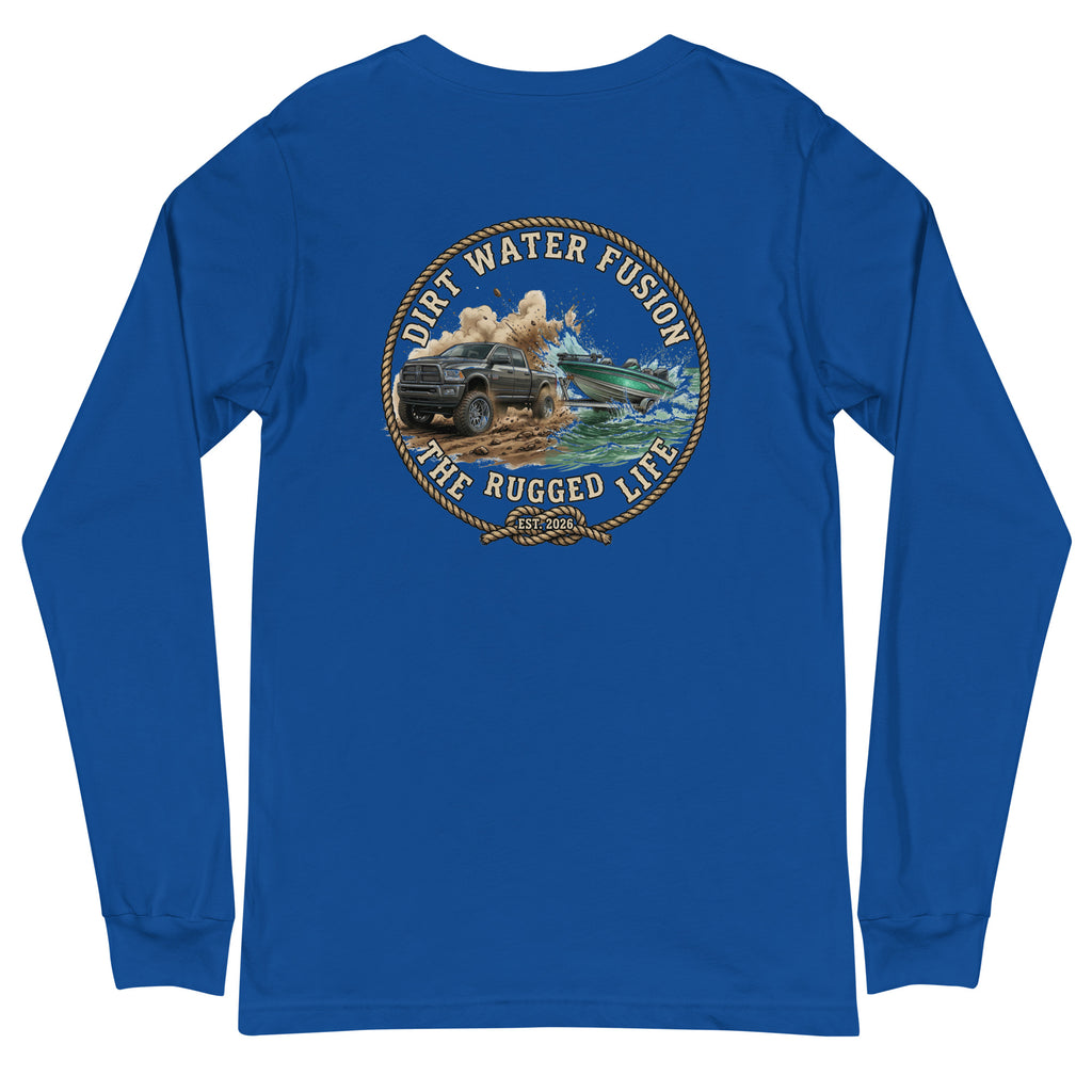 Dodge Truck Pull Long Sleeve Tee - Truck & Boat Lovers Shirt | Dirt Water Fusion image
