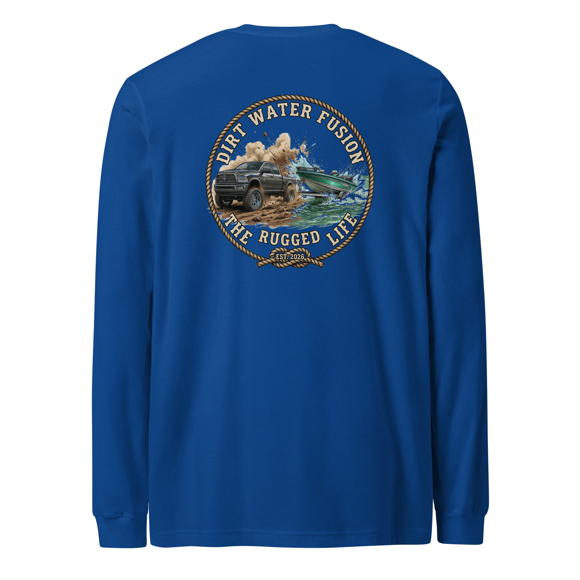 Dodge Truck Pull Long Sleeve Tee - Truck & Boat Lovers Shirt | Dirt Water Fusion image
