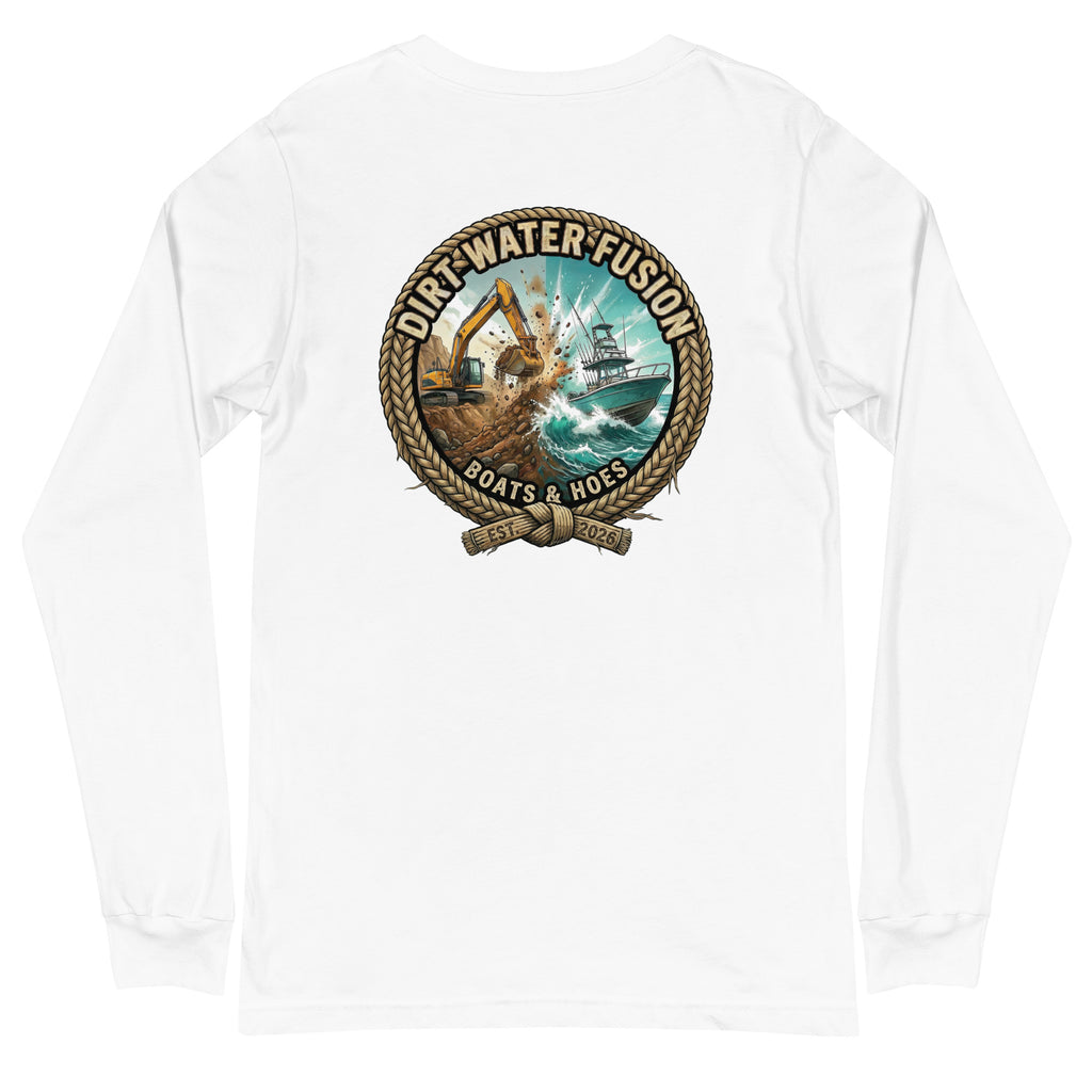 Boats & Hoes Long Sleeve Tee - Water Sports Lifestyle Shirt | Dirt Water Fusion image