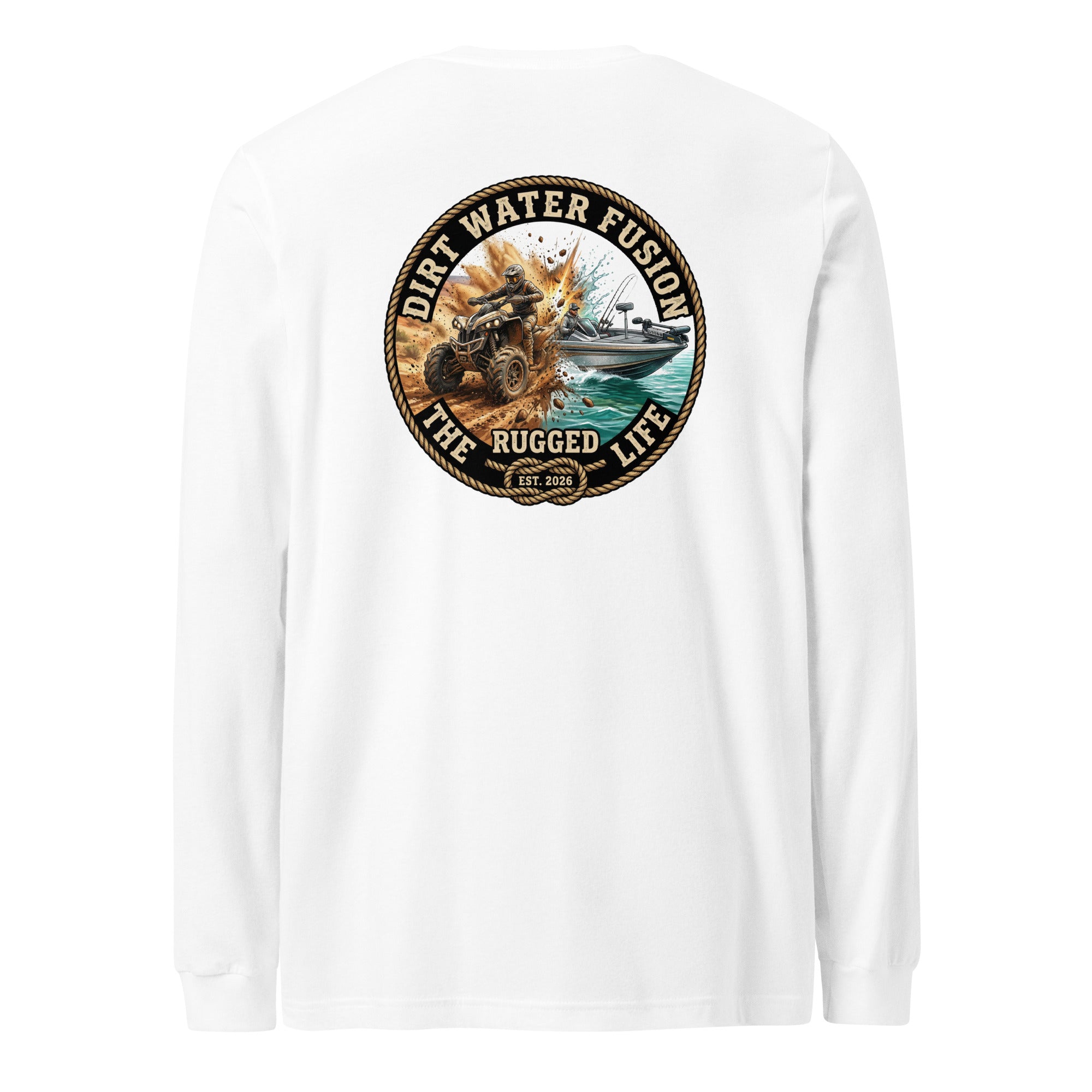 ATV & Bass Boat Long Sleeve Tee - Outdoor Adventure Shirt | Dirt Water Fusion image
