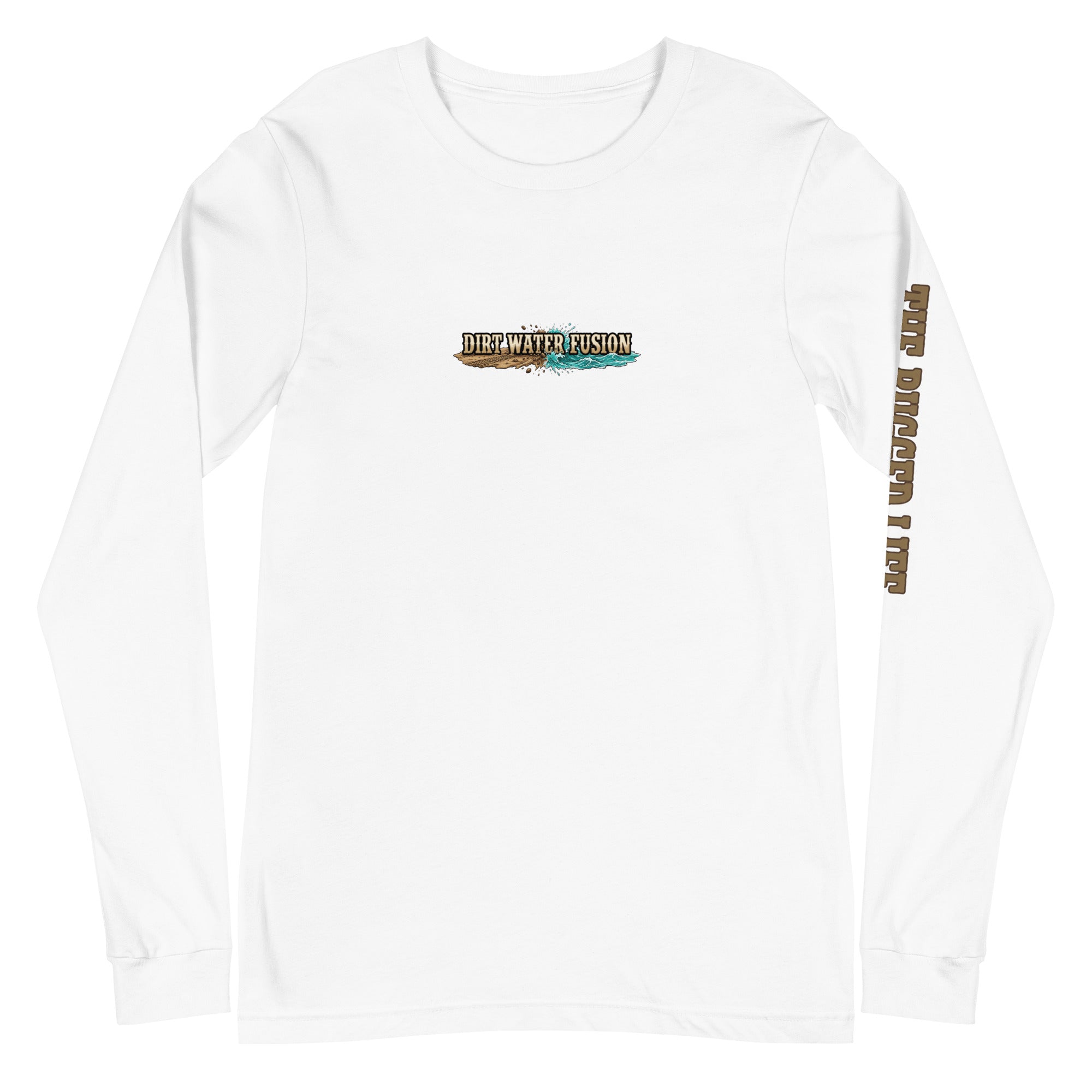 Camping & Fly Fishing Long Sleeve Tee - Outdoor Adventure Shirt | Dirt Water Fusion image
